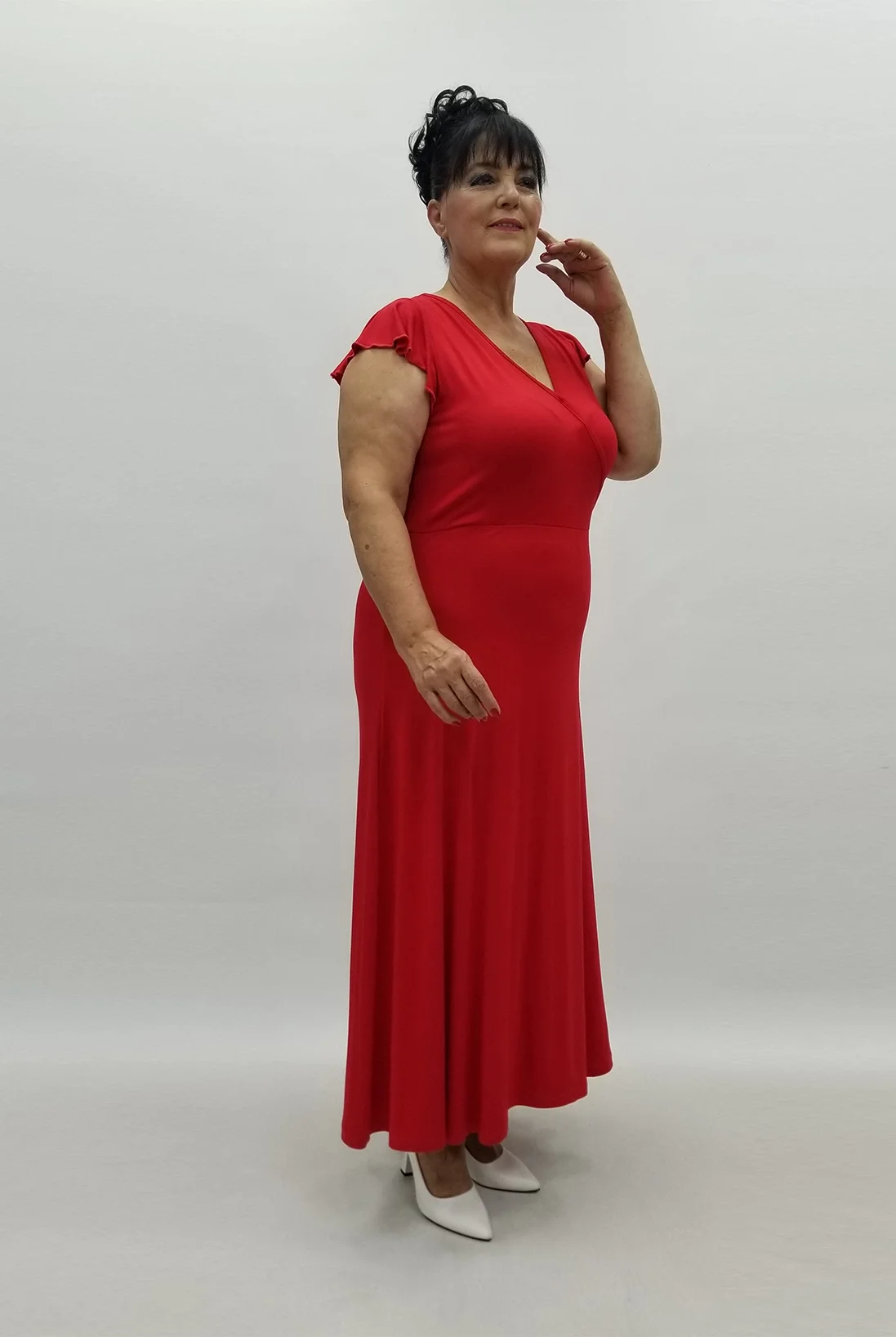 Miraggio Büyük Beden Elbise 99887 KIRMIZI