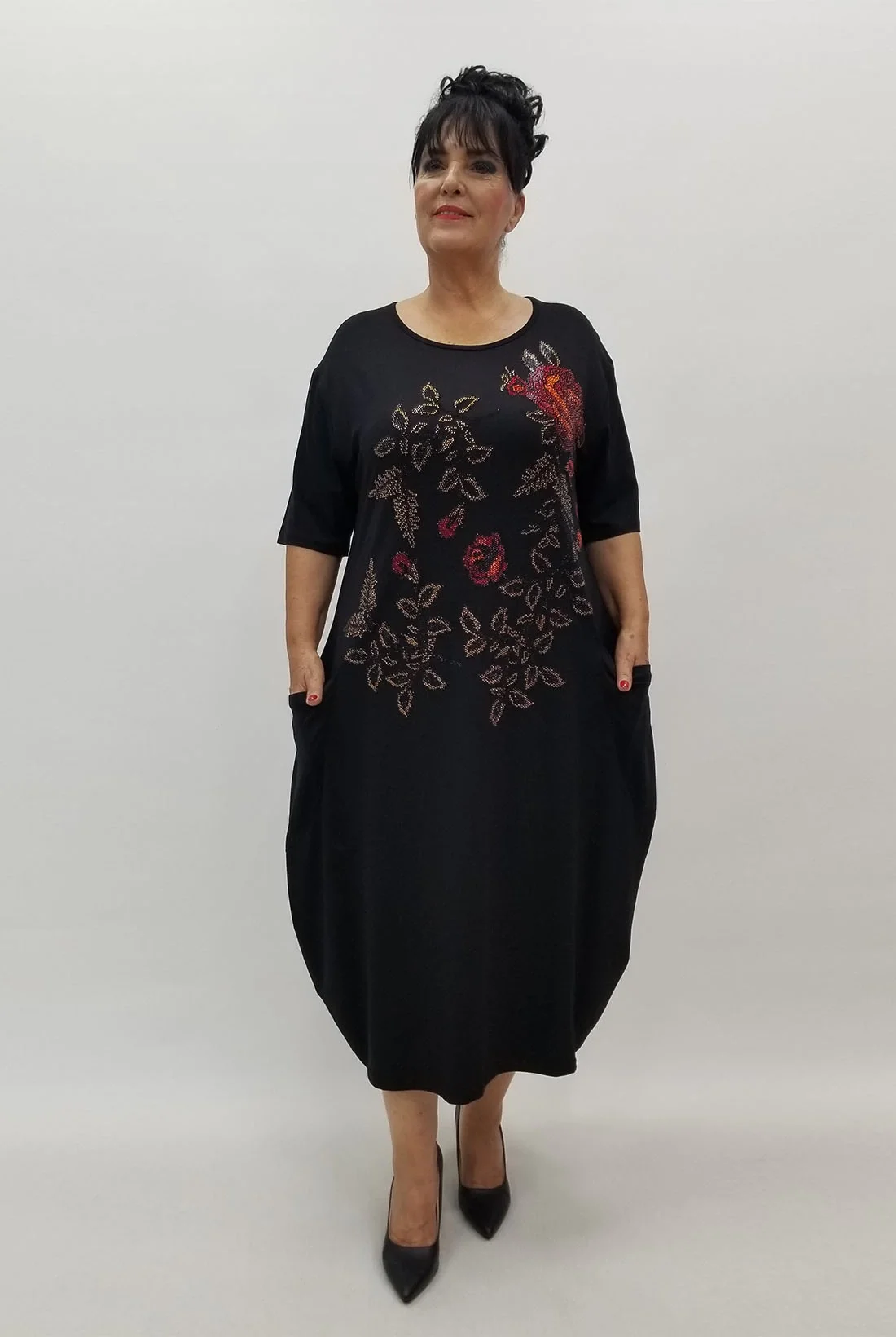 Miraggio Büyük Beden Elbise 99897 SİYAH