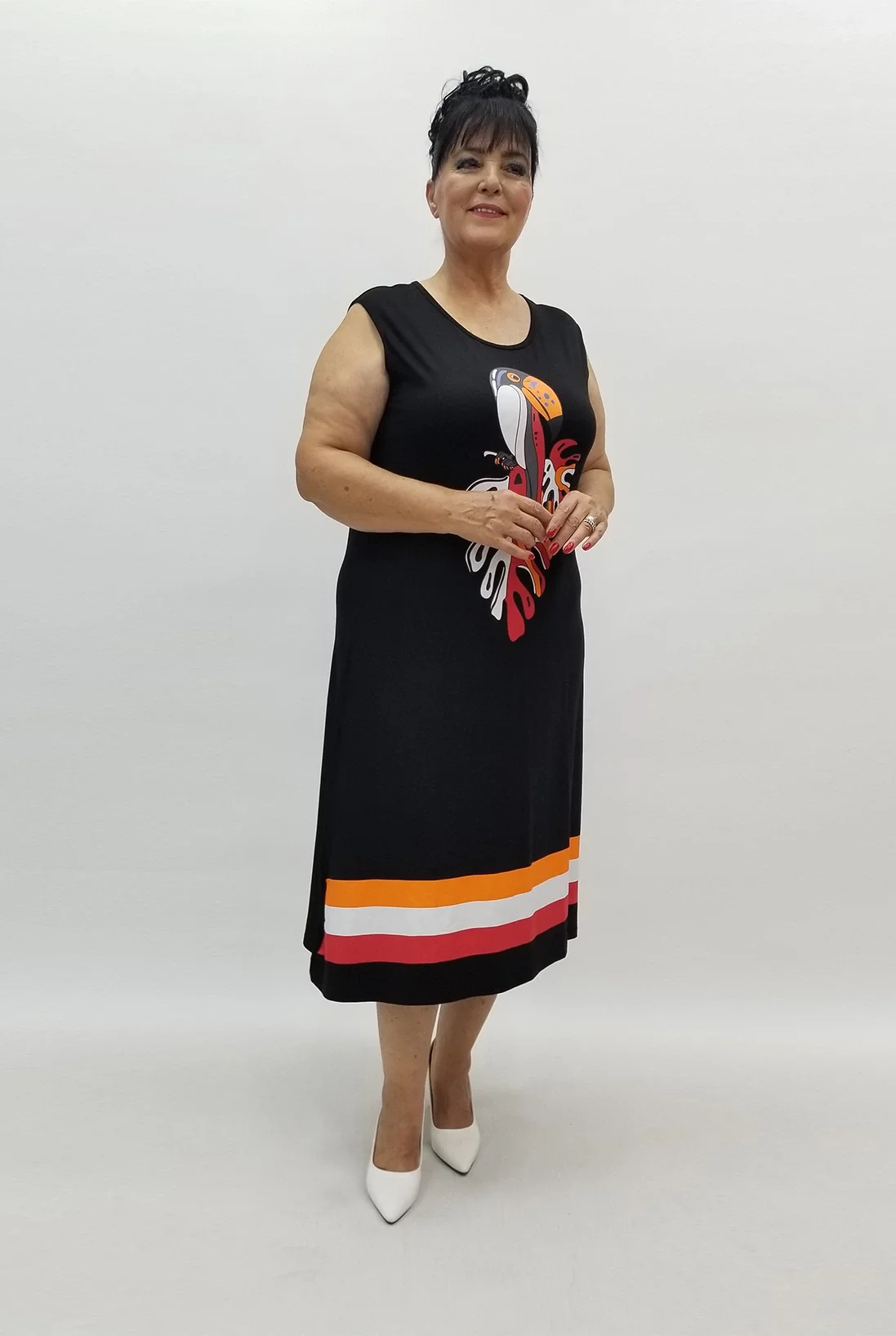 Miraggio Büyük Beden Elbise 99920 SİYAH