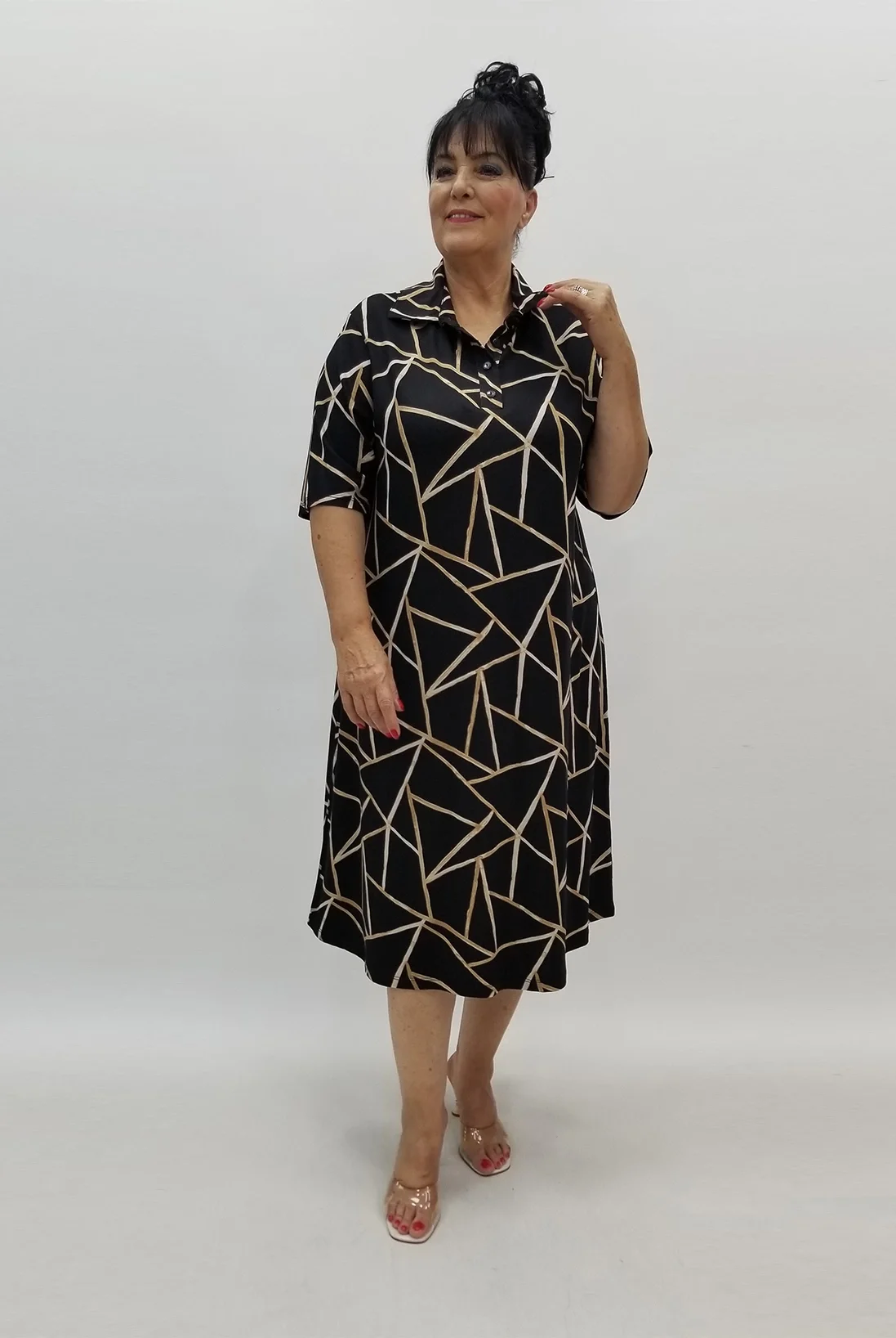 Miraggio Büyük Beden Elbise 99921 SİYAH