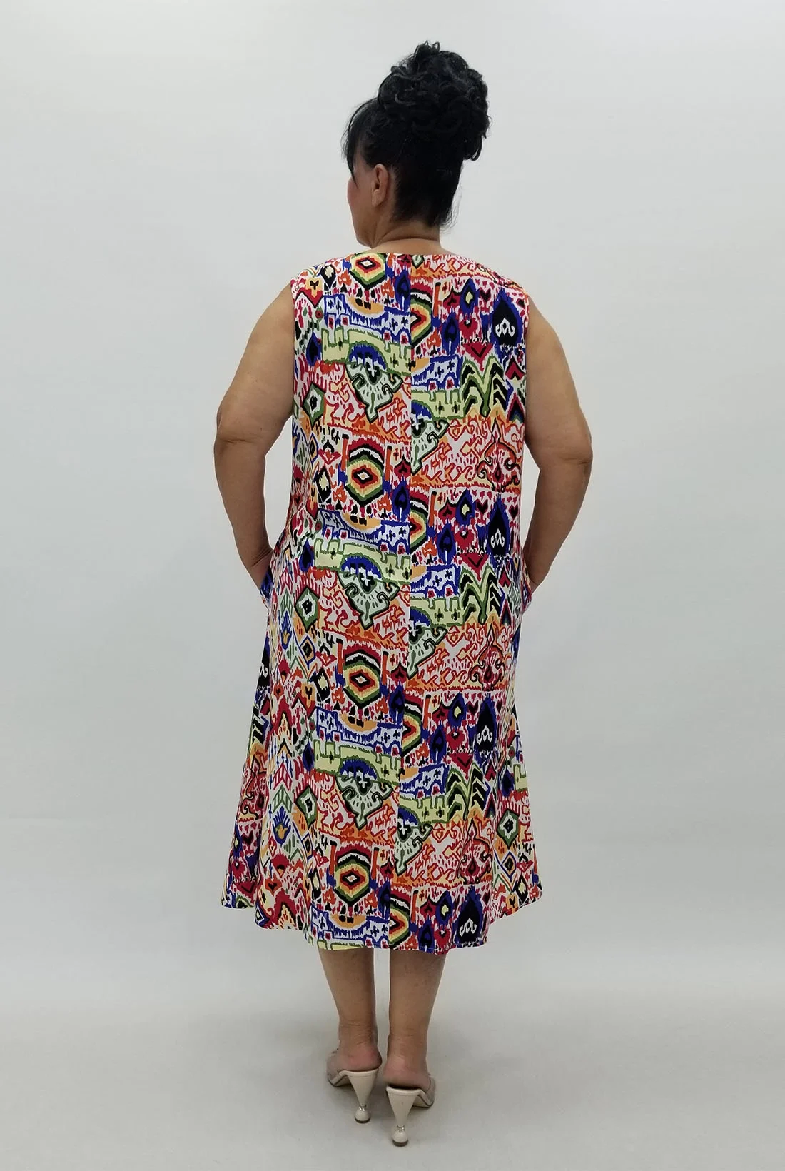 Miraggio Büyük Beden Elbise 99930 LACİ/BEYAZ