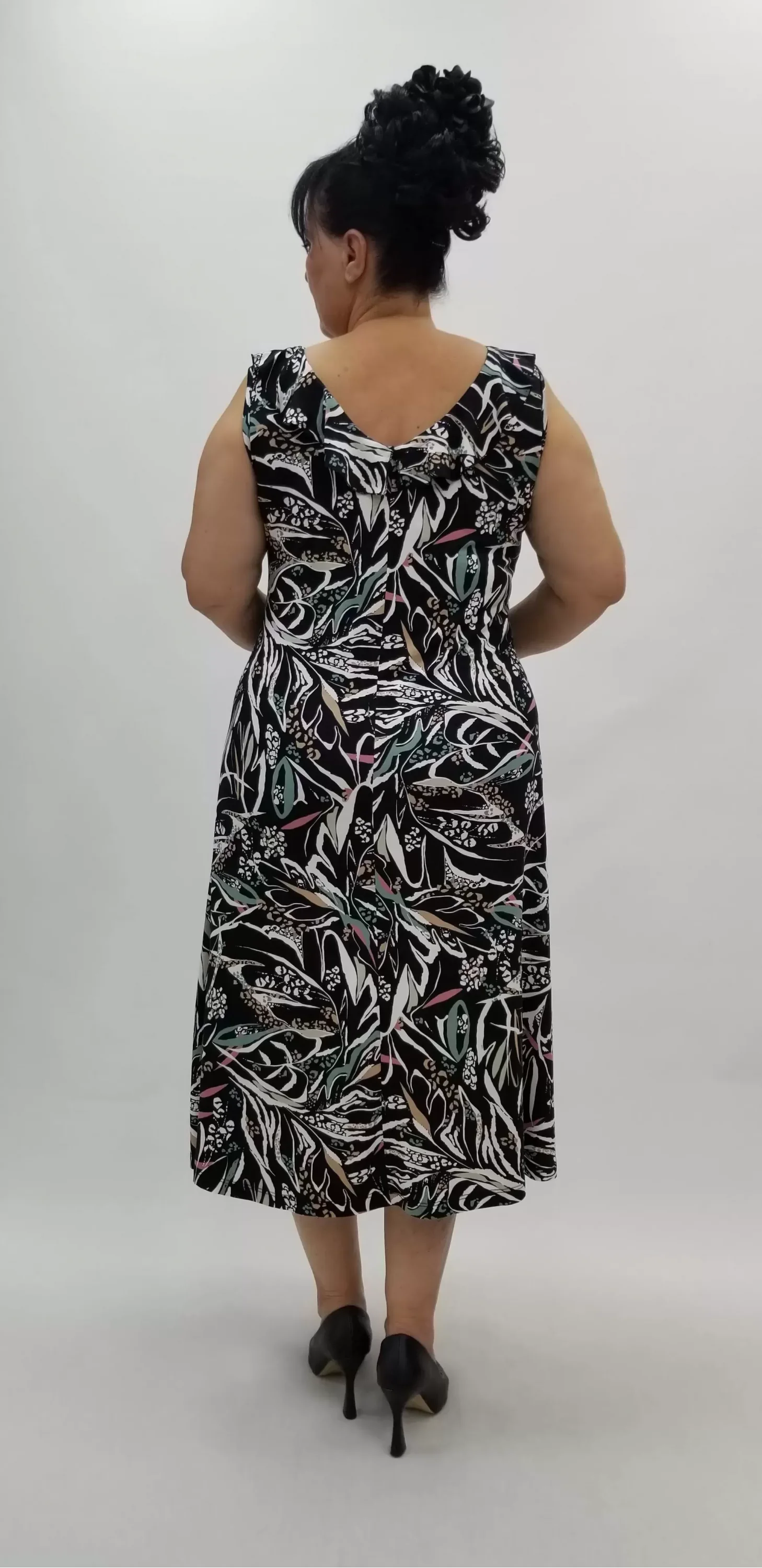 Miraggio Büyük Beden Elbise 99935 SİYAH