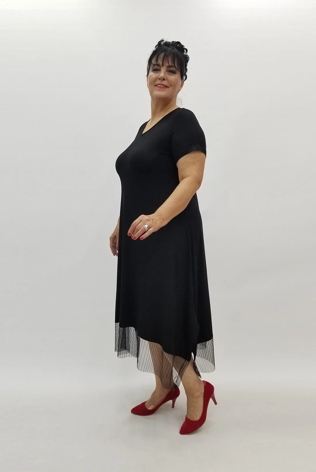 Miraggio Büyük Beden Elbise 99936 SİYAH