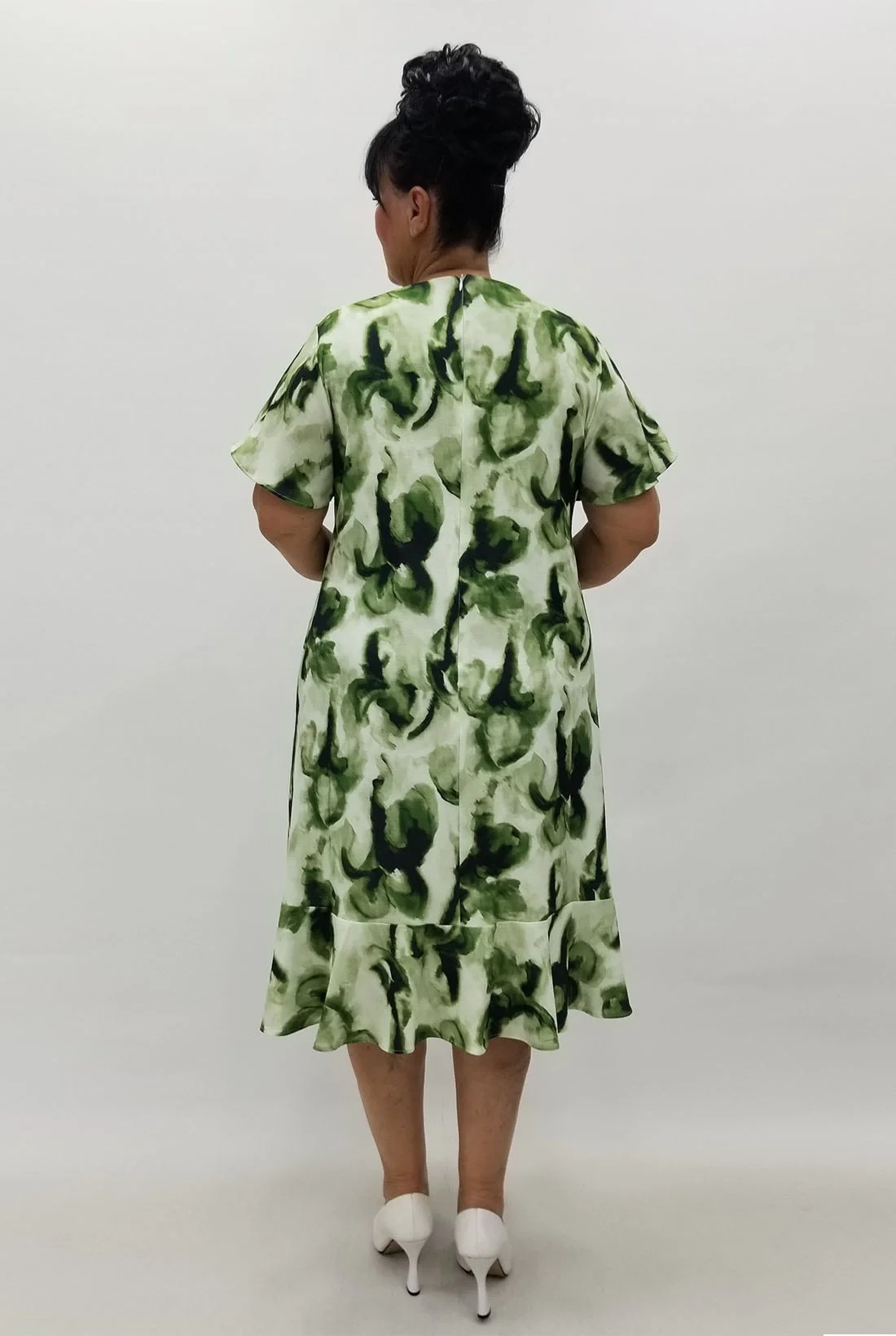 Miraggio Büyük Beden Elbise 99941 YEŞİL