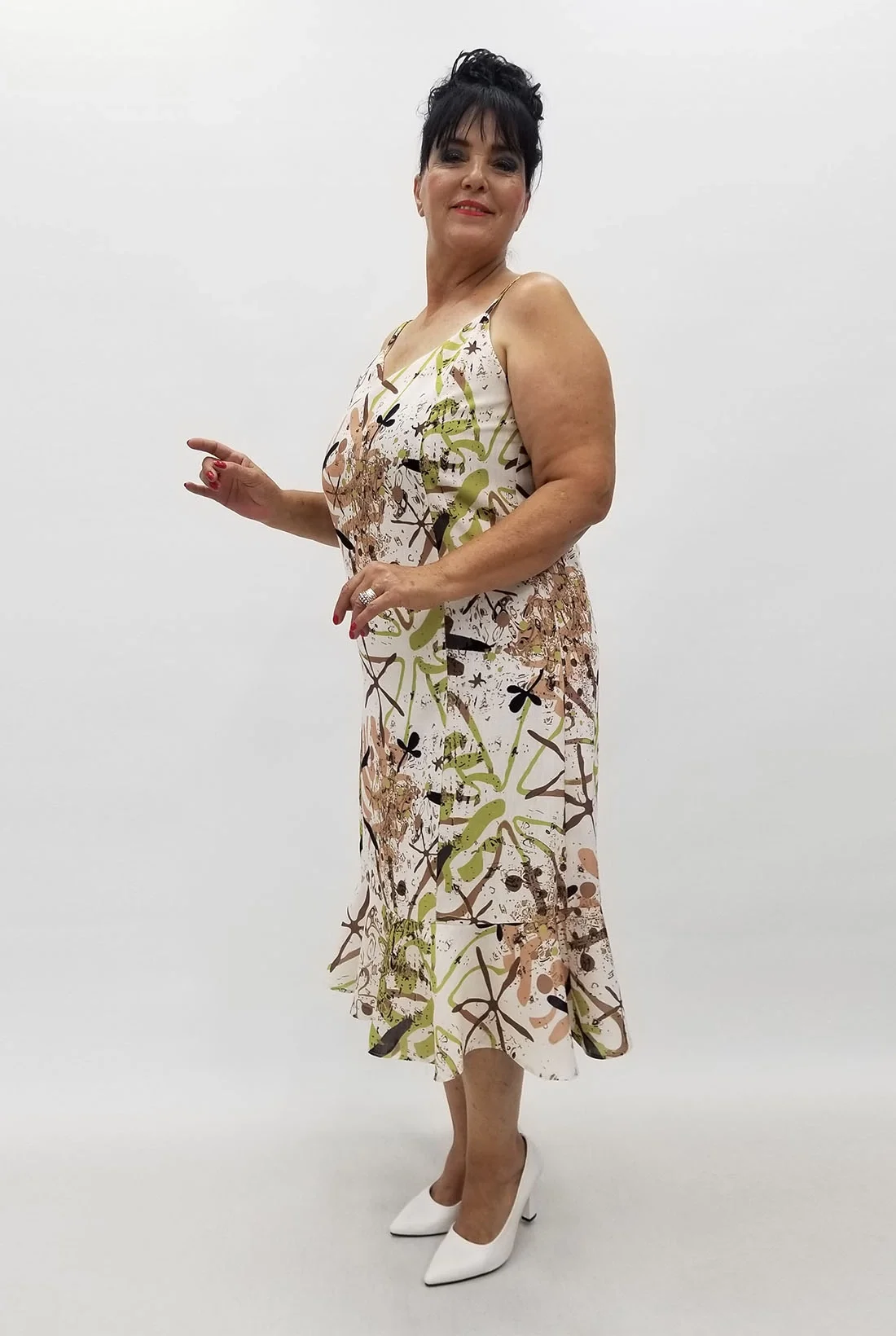 Miraggio Büyük Beden Elbise 99942 KAHVE