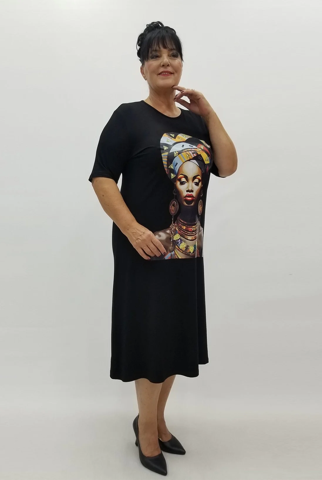 Miraggio Büyük Beden Elbise 99953 SİYAH