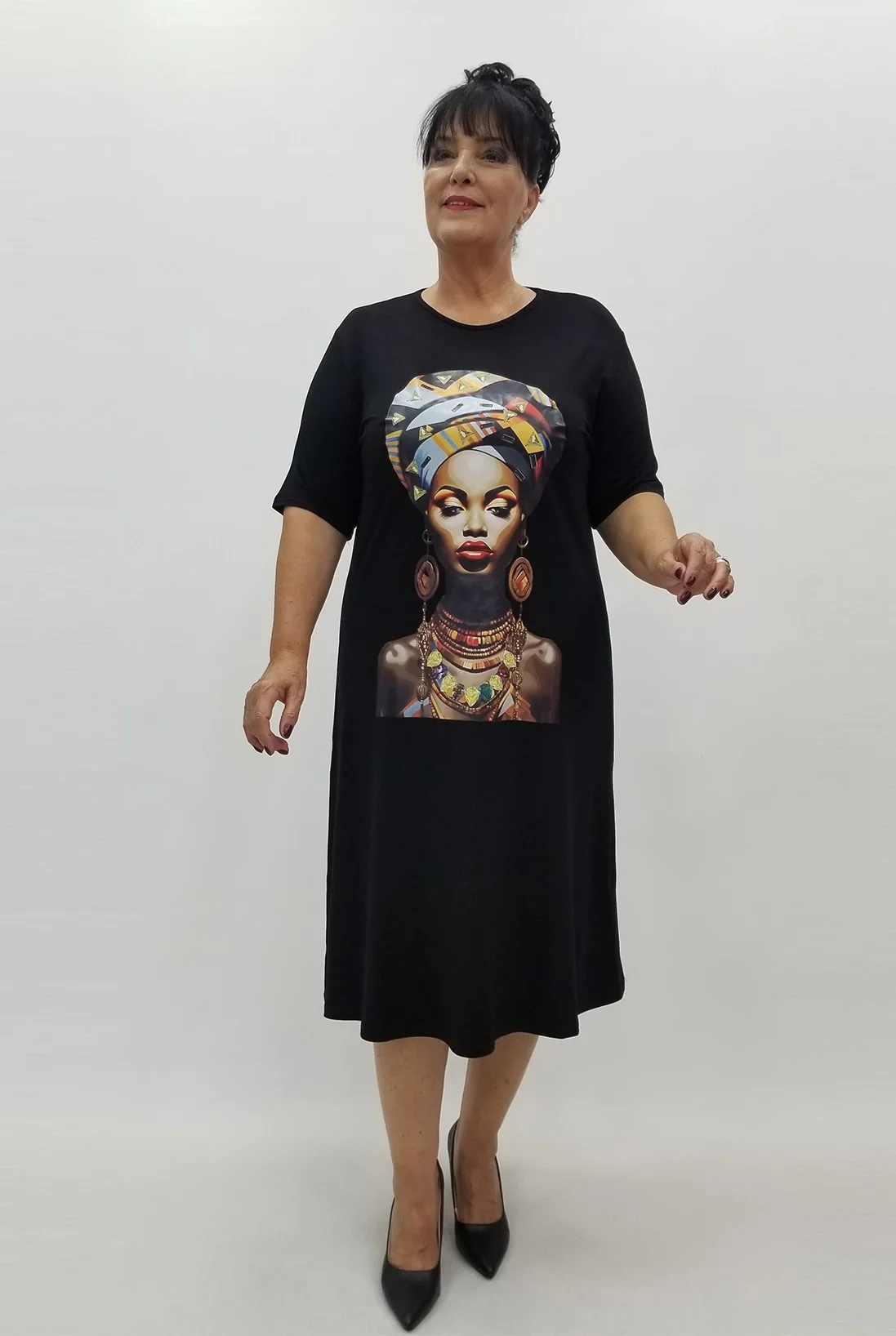 Miraggio Büyük Beden Elbise 99953 SİYAH