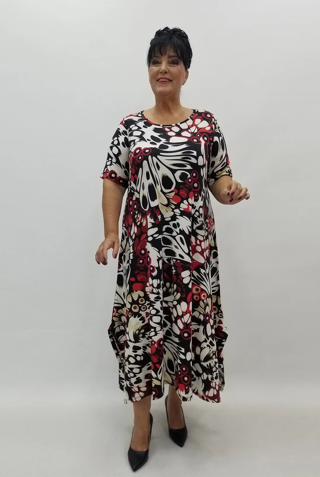 Miraggio Büyük Beden Elbise 99954 BORDO