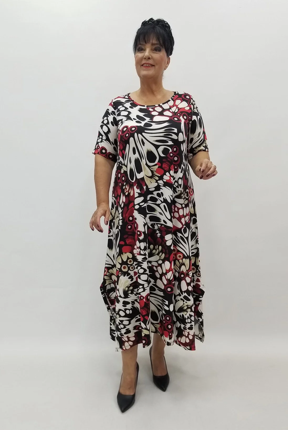 Miraggio Büyük Beden Elbise 99954 BORDO