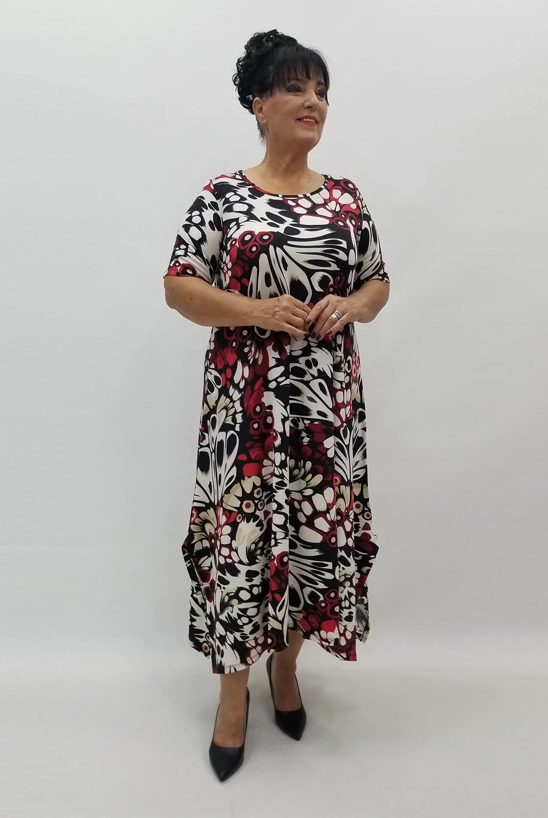 Miraggio Büyük Beden Elbise 99954 BORDO