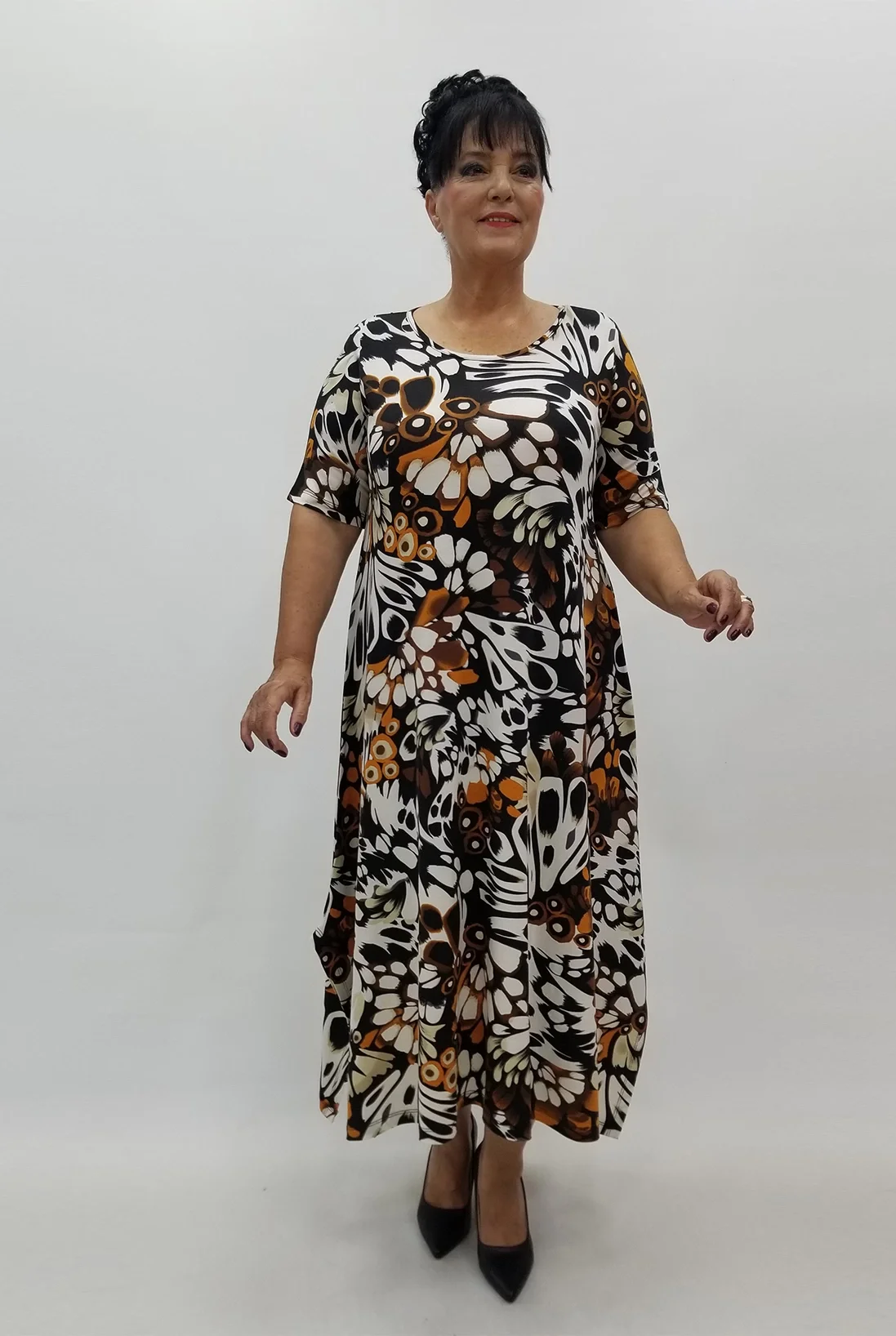 Miraggio Büyük Beden Elbise 99954 TABA