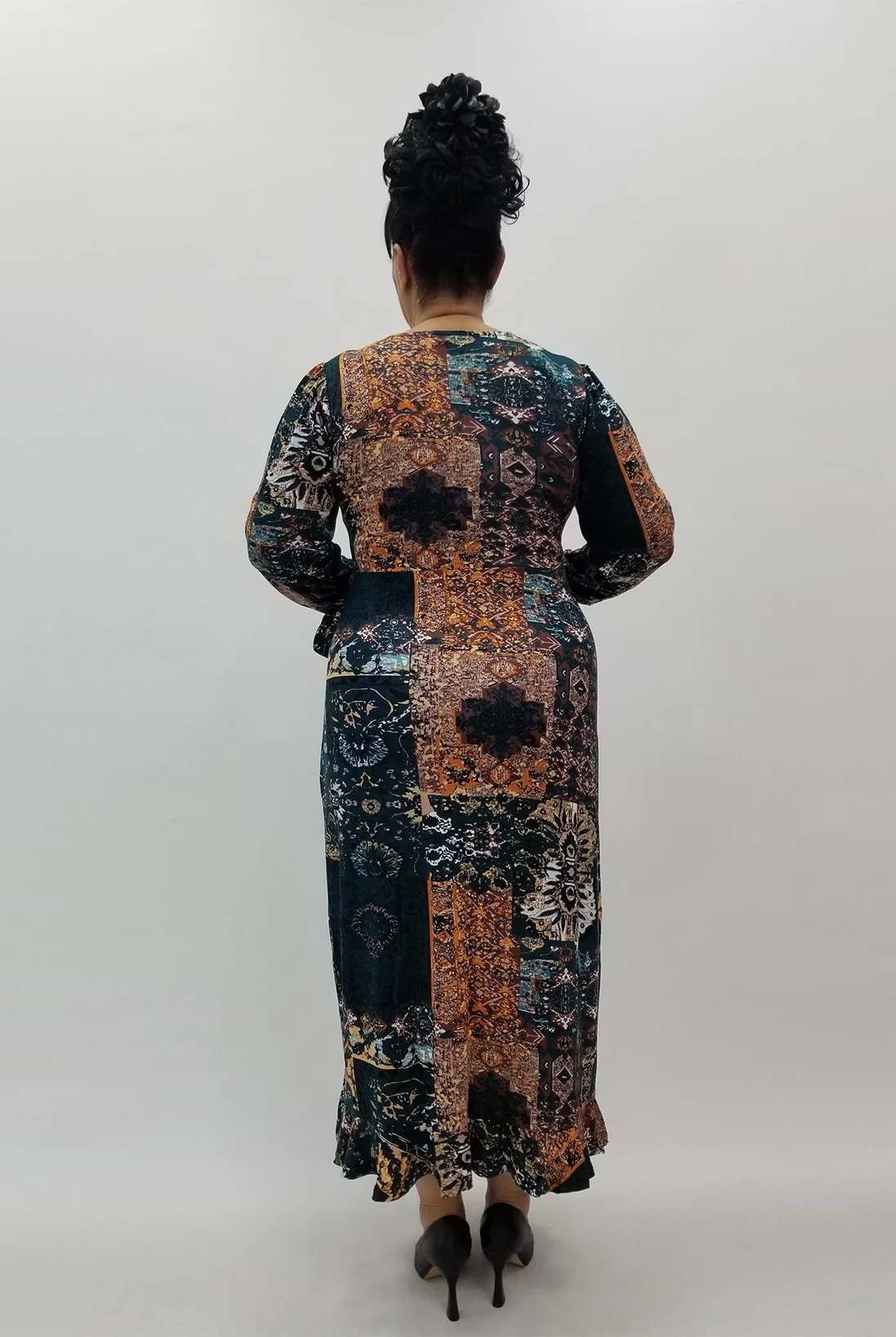 Miraggio Büyük Beden Elbise 99982 PETROL