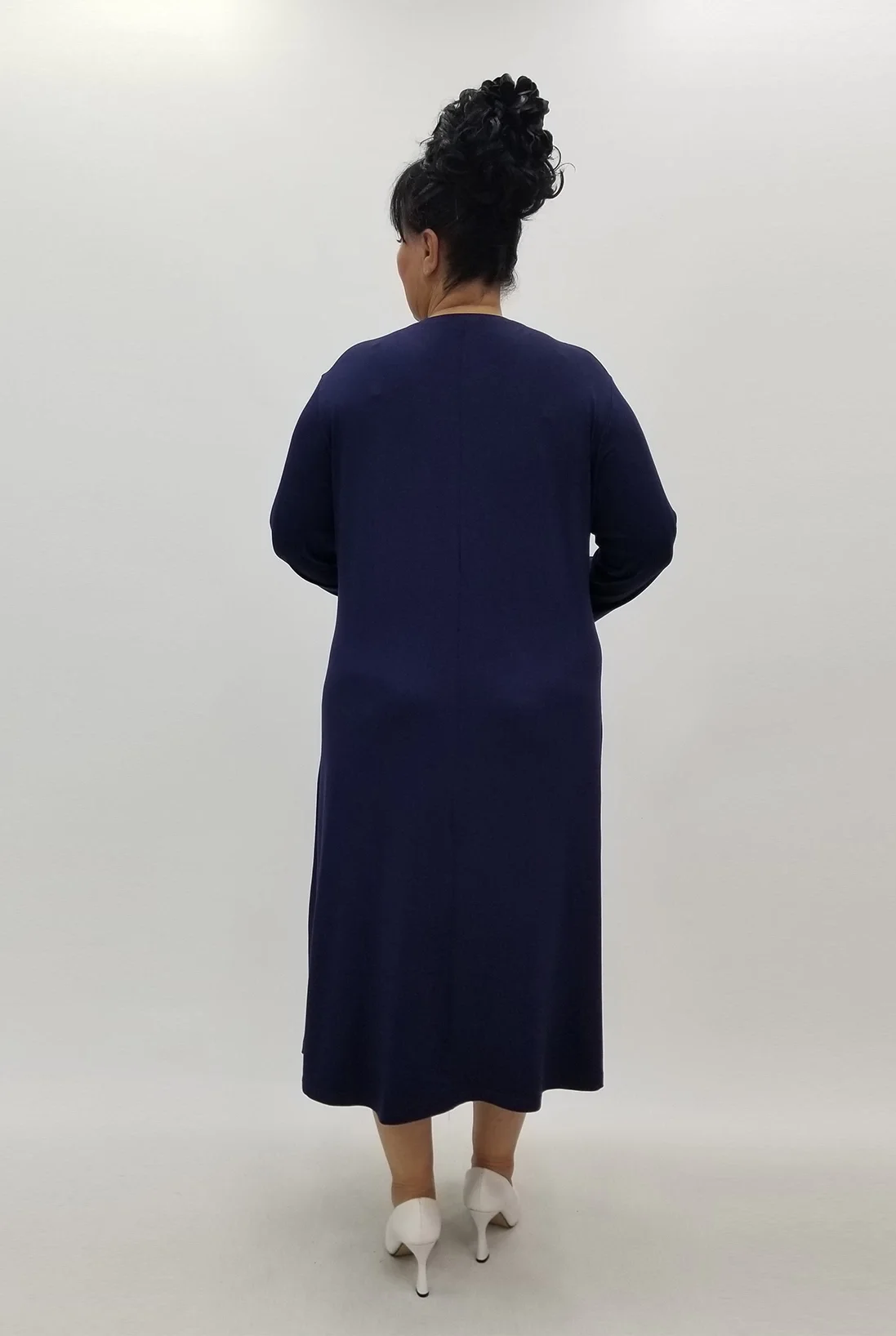 Miraggio Büyük Beden Elbise 99987 LACİVERT