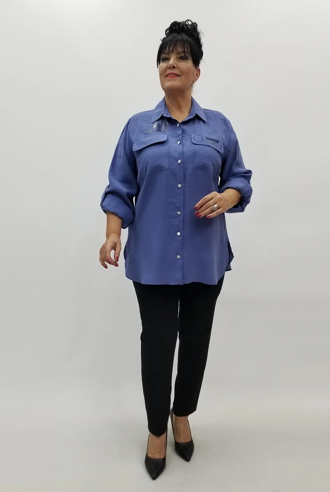 Miraggio Büyük Beden Gömlek 4025 MAVİ