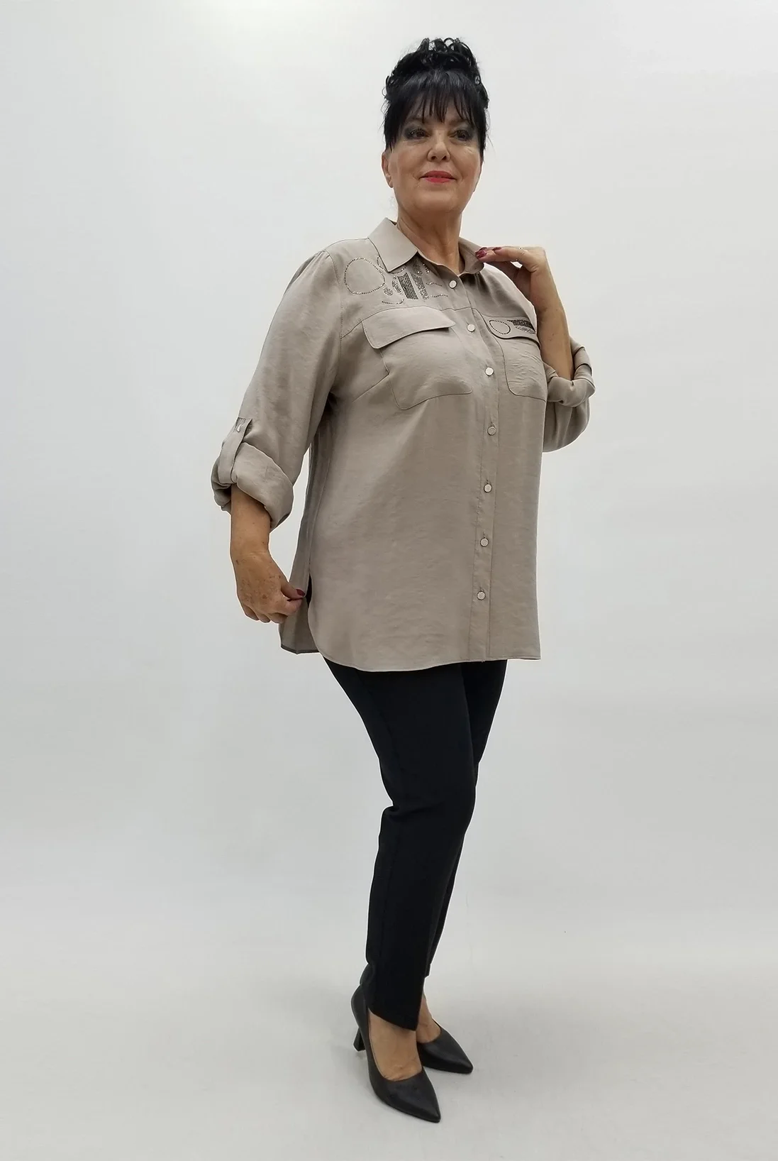 Miraggio Büyük Beden Gömlek 4025 TAŞ