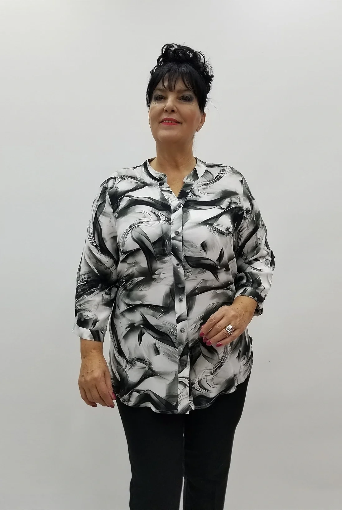 Miraggio Büyük Beden Gömlek 4037 SİYAH