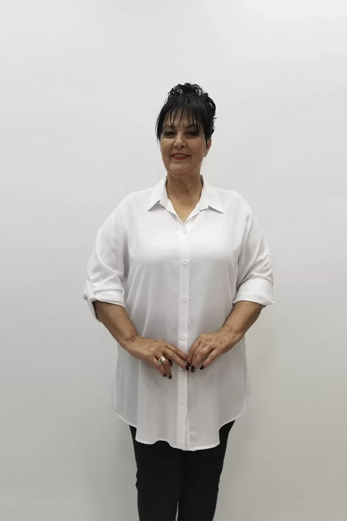 Miraggio Büyük Beden Gömlek 90242 BEYAZ