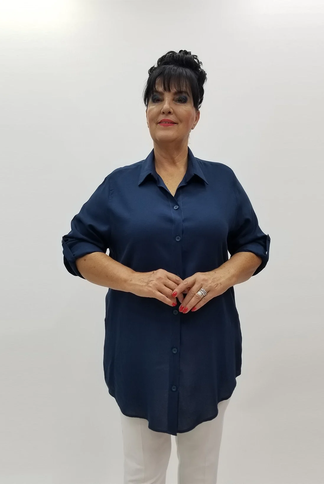 Miraggio Büyük Beden Gömlek 90242 PETROL