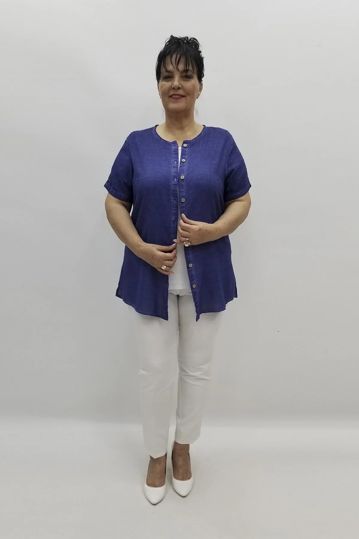 Miraggio Büyük Beden Gömlek 97665 LACİVERT