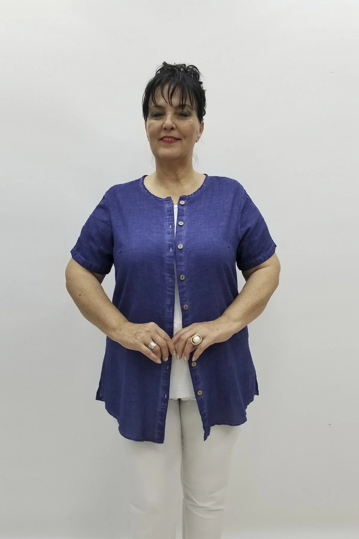 Miraggio Büyük Beden Gömlek 97665 LACİVERT