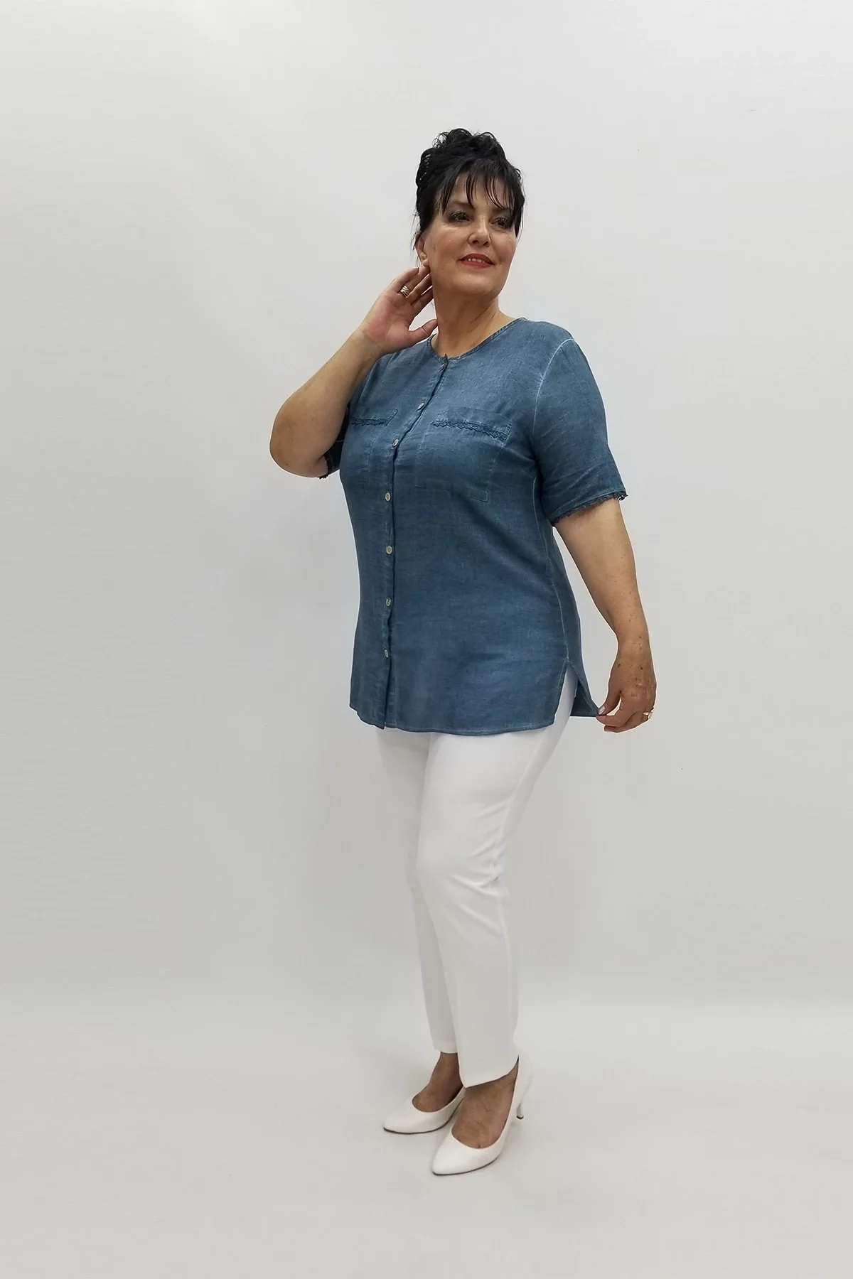 Miraggio Büyük Beden Gömlek 97767 PETROL