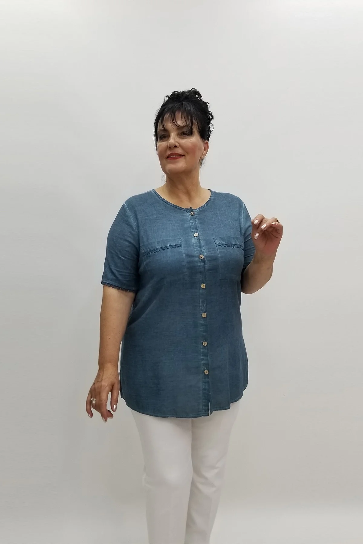 Miraggio Büyük Beden Gömlek 97767 PETROL