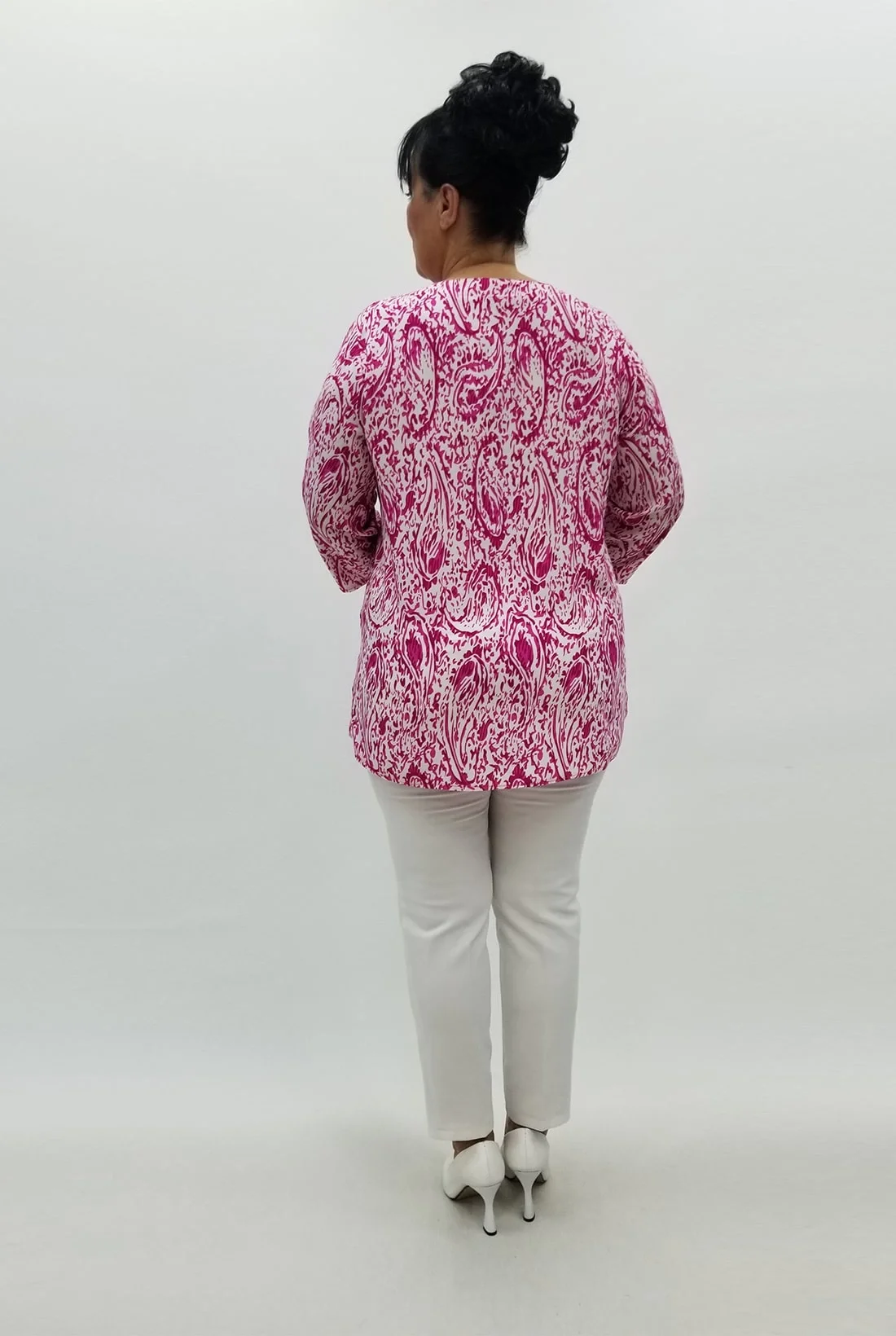 Miraggio Büyük Beden Gömlek 98808 FUŞYA