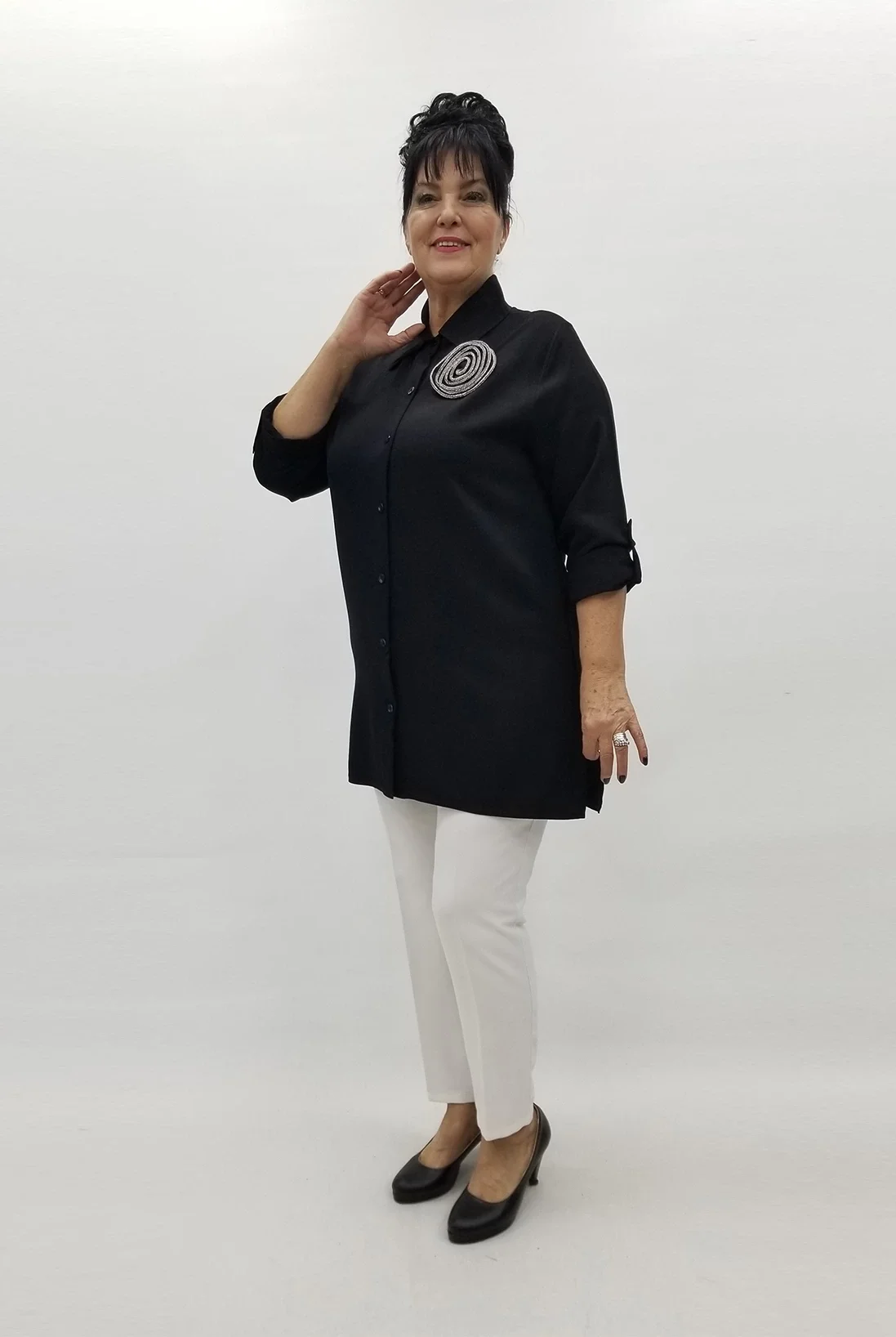 Miraggio Büyük Beden Gömlek 99109 SİYAH