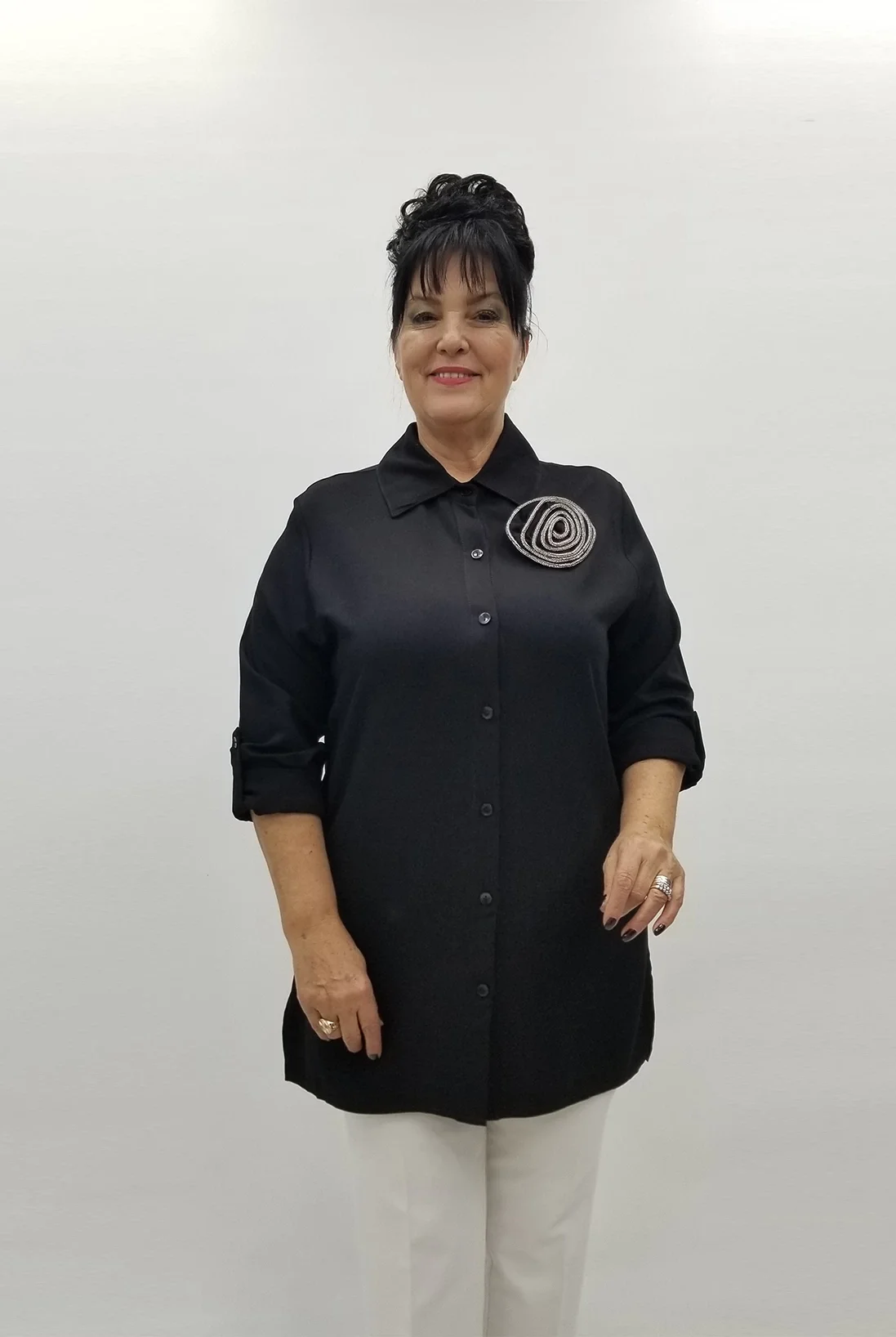 Miraggio Büyük Beden Gömlek 99109 SİYAH