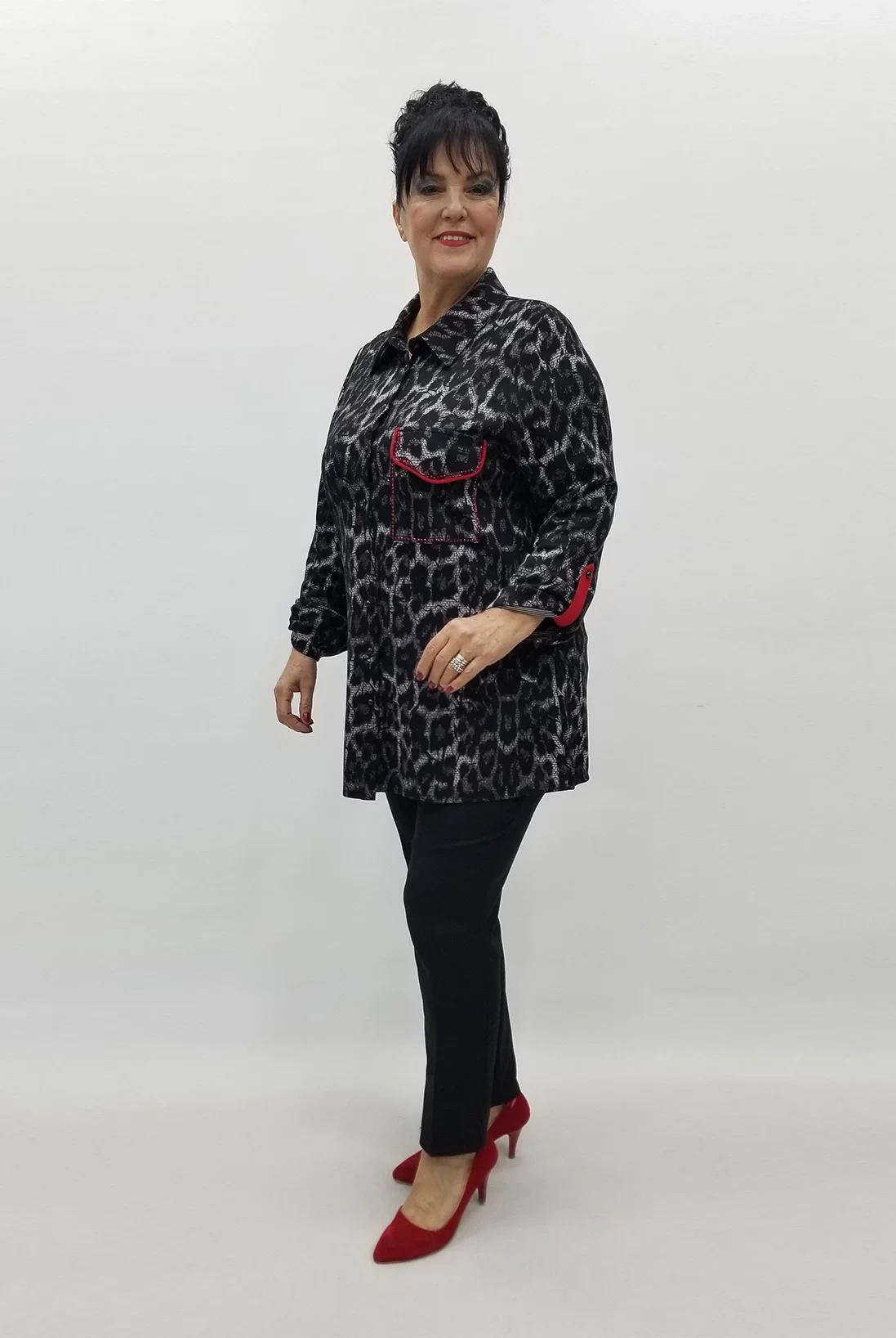 Miraggio Büyük Beden Gömlek 99149 SİYAH