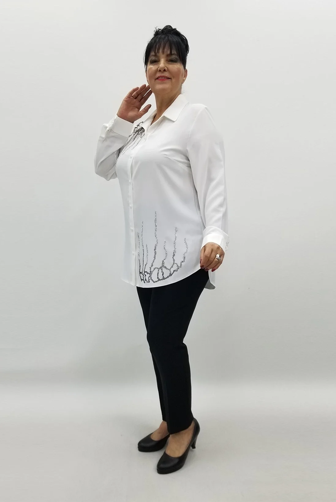 Miraggio Büyük Beden Gömlek 99331 BEYAZ