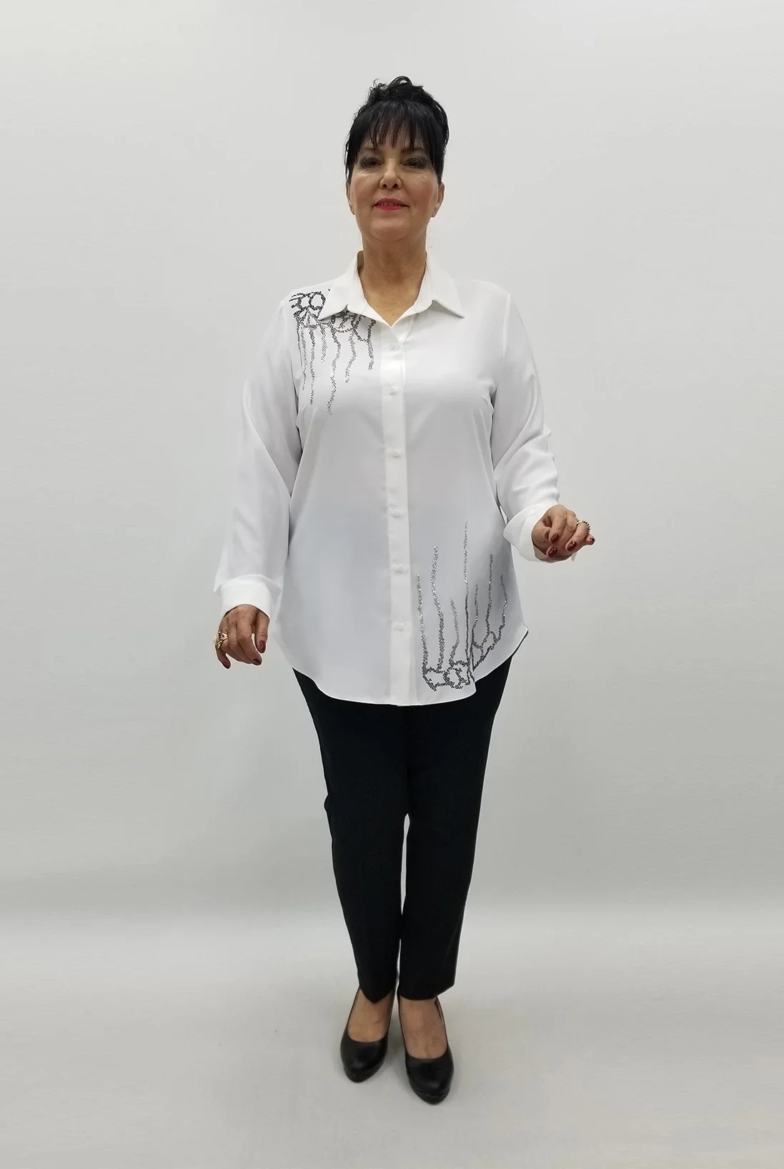 Miraggio Büyük Beden Gömlek 99331 BEYAZ