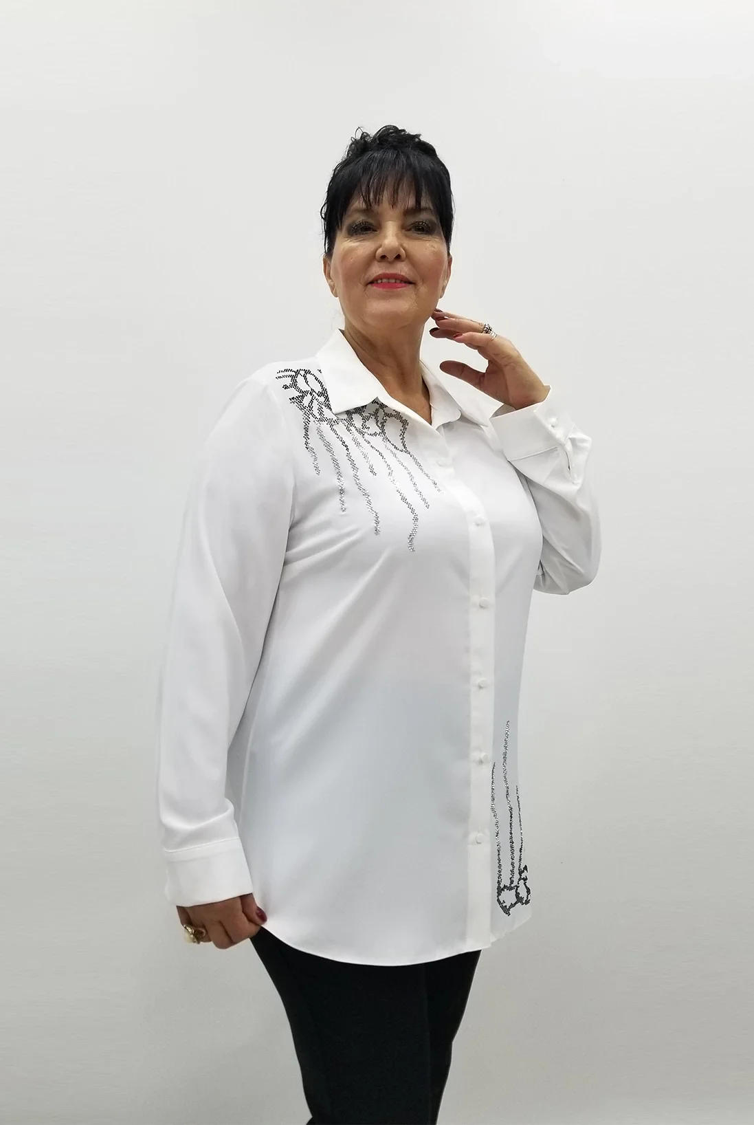 Miraggio Büyük Beden Gömlek 99331 BEYAZ