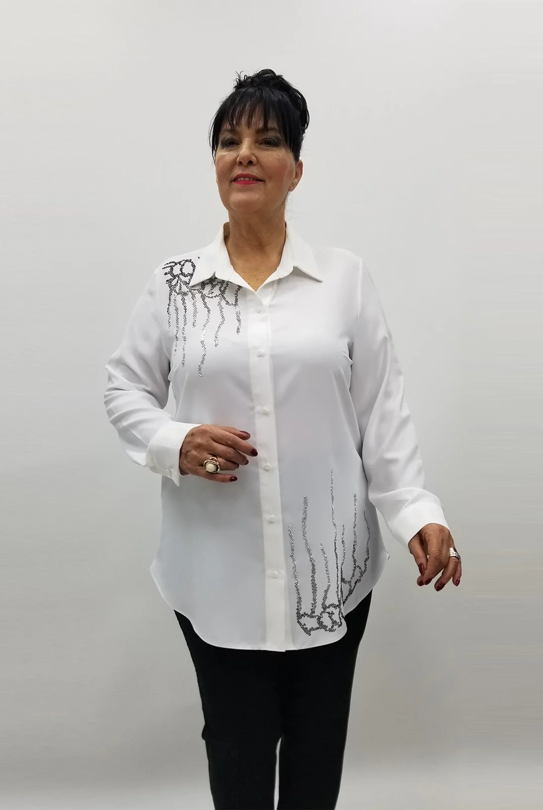 Miraggio Büyük Beden Gömlek 99331 BEYAZ