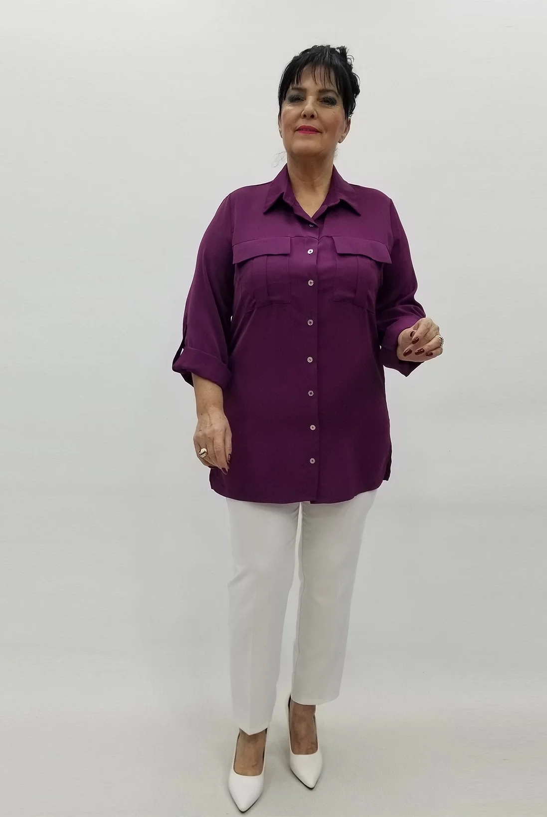 Miraggio Büyük Beden Gömlek 99443 MOR