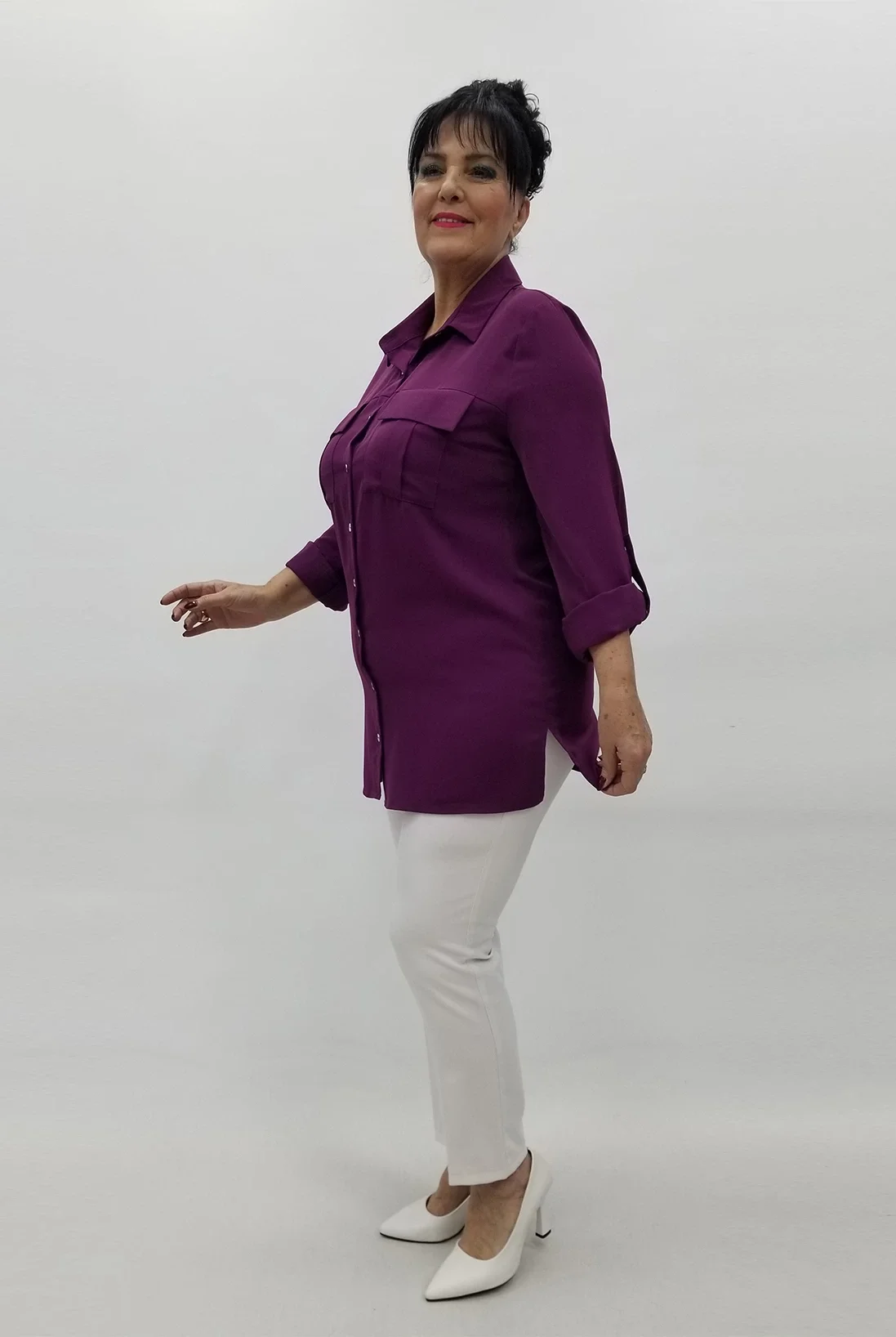 Miraggio Büyük Beden Gömlek 99443 MOR