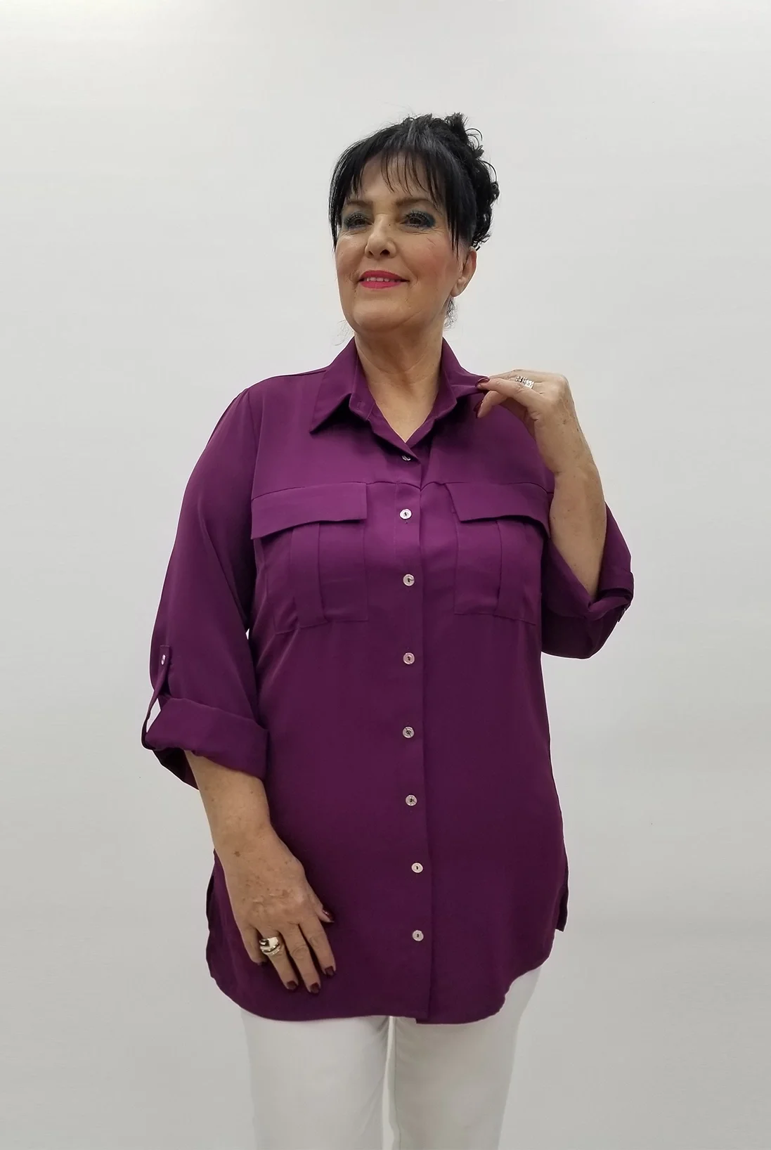 Miraggio Büyük Beden Gömlek 99443 MOR