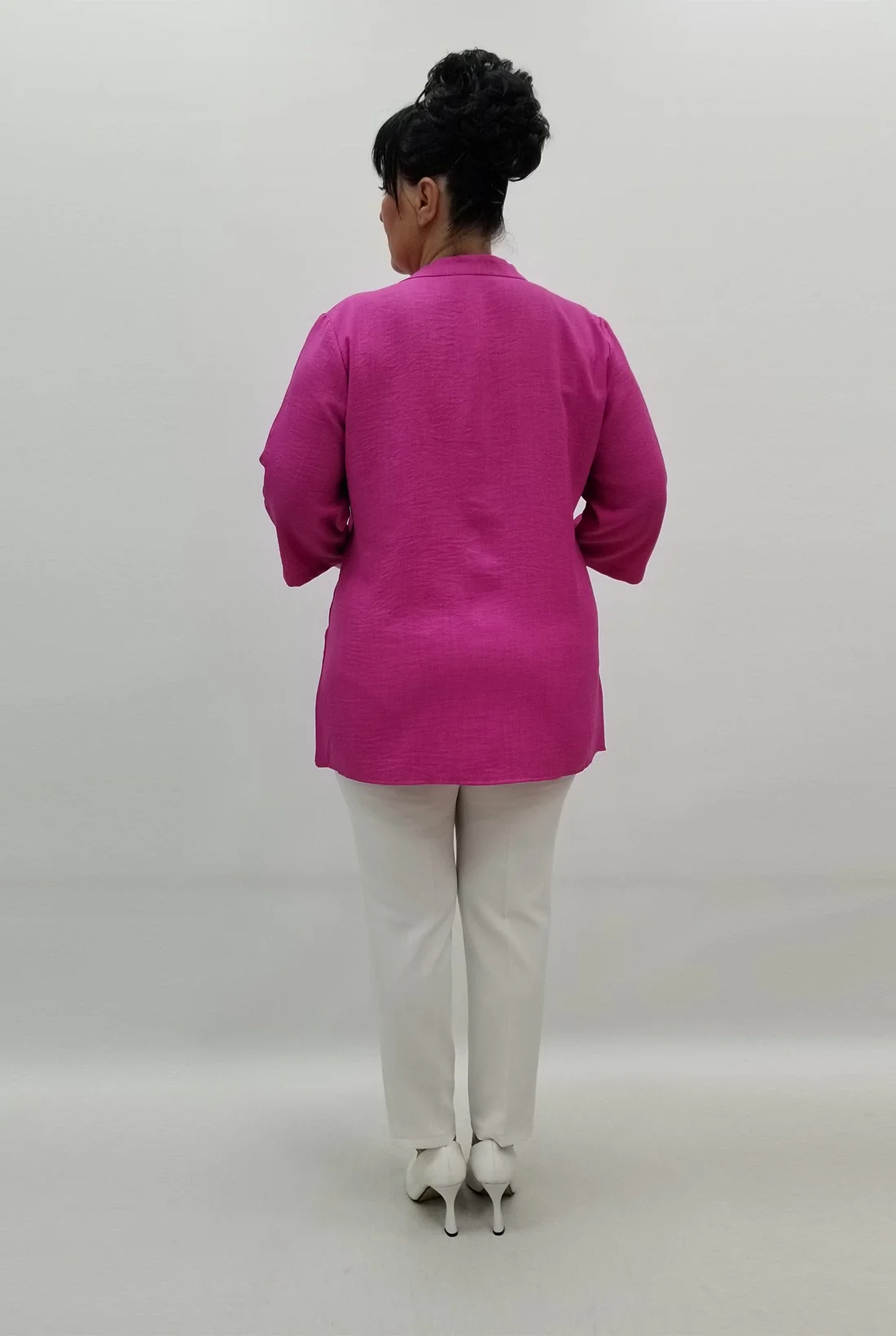 Miraggio Büyük Beden Gömlek 99504 FUŞYA