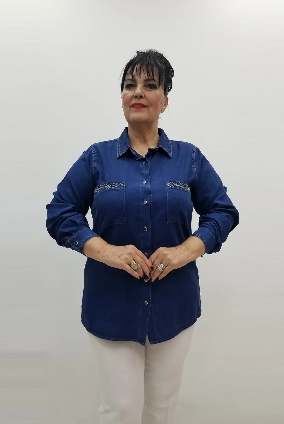 Miraggio Büyük Beden Gömlek 99526 LACİVERT