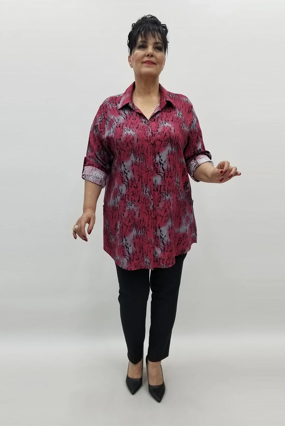 Miraggio Büyük Beden Gömlek 99560 BORDO