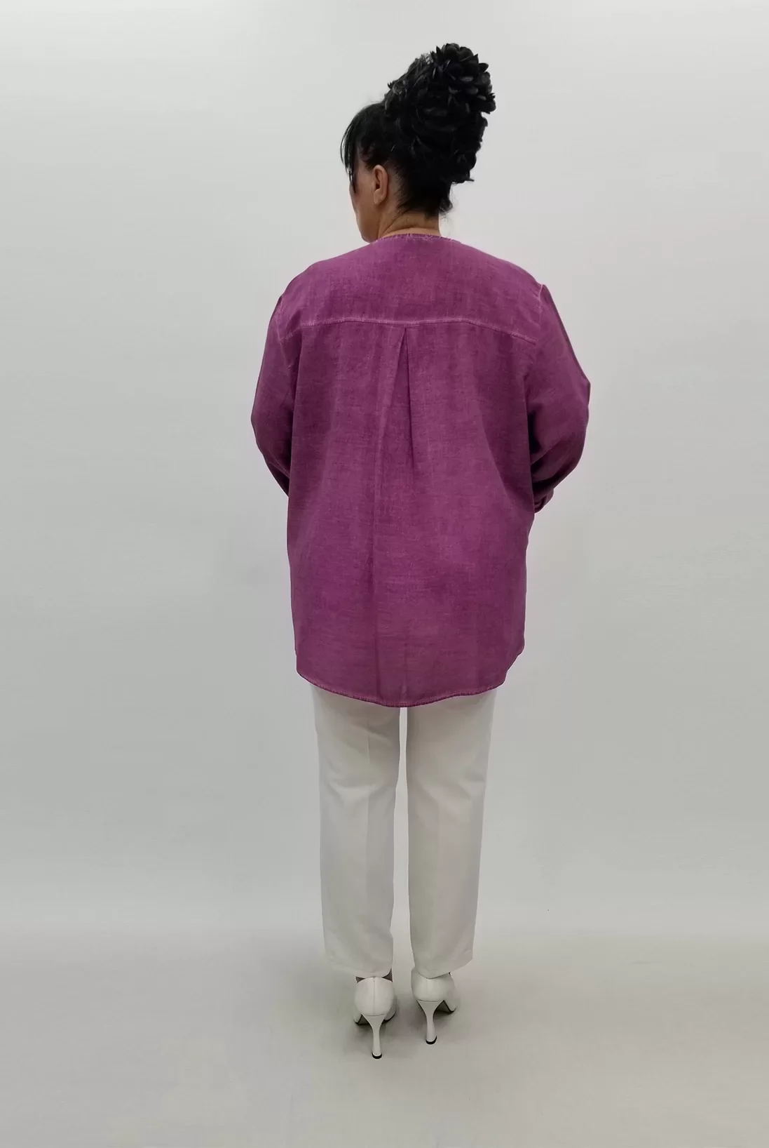 Miraggio Büyük Beden Gömlek 99565 GÜL KURUSU