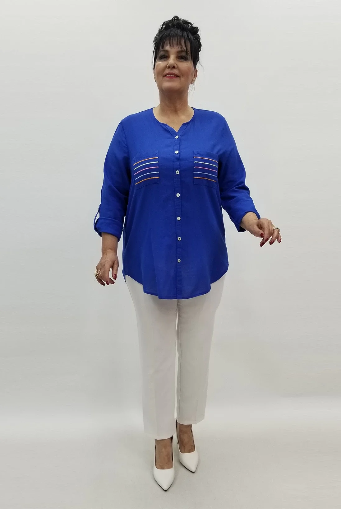 Miraggio Büyük Beden Gömlek 99567 SAKS