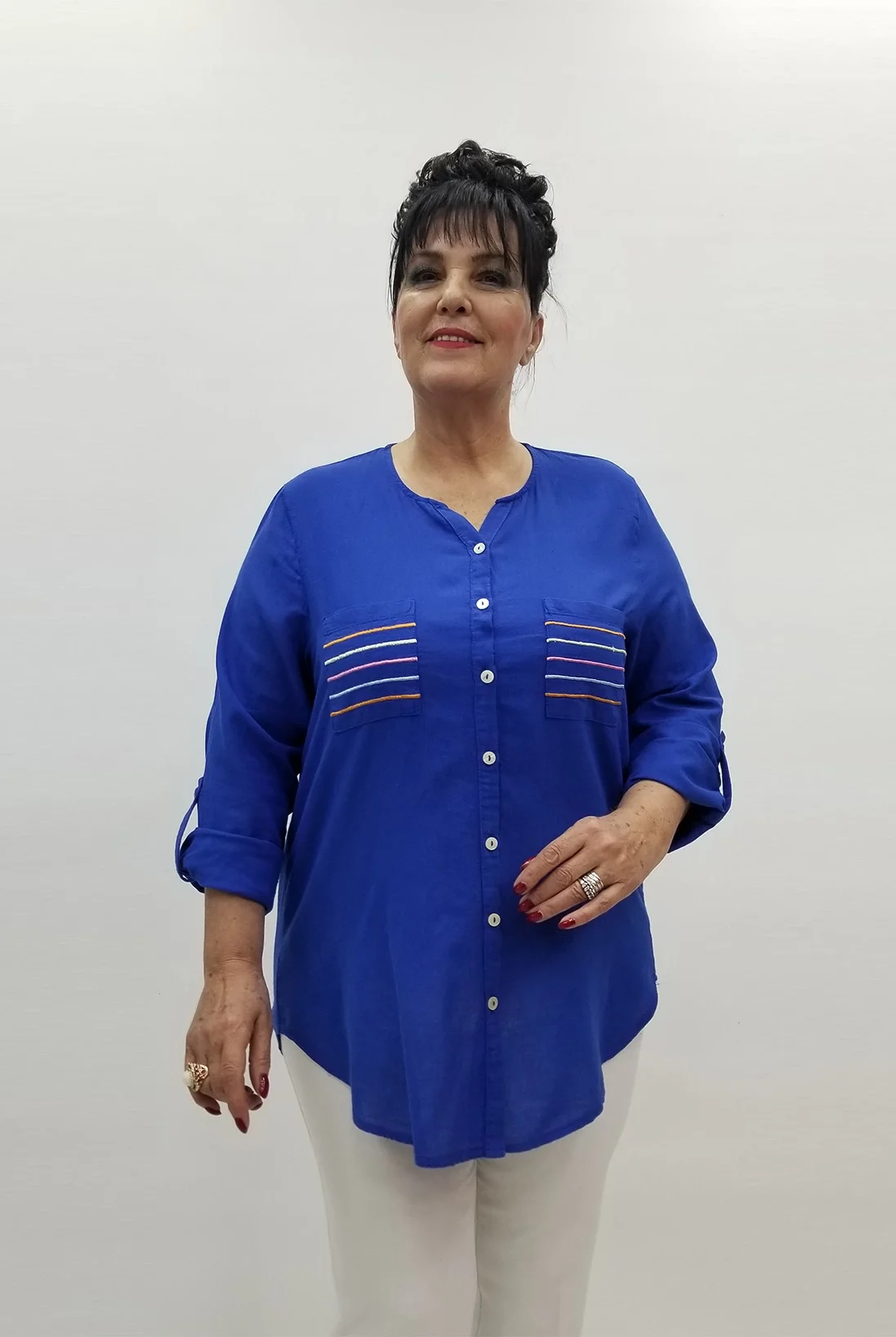 Miraggio Büyük Beden Gömlek 99567 SAKS