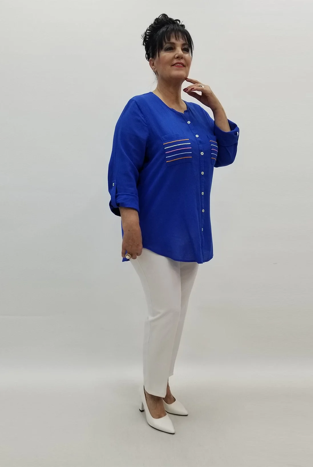 Miraggio Büyük Beden Gömlek 99567 SAKS