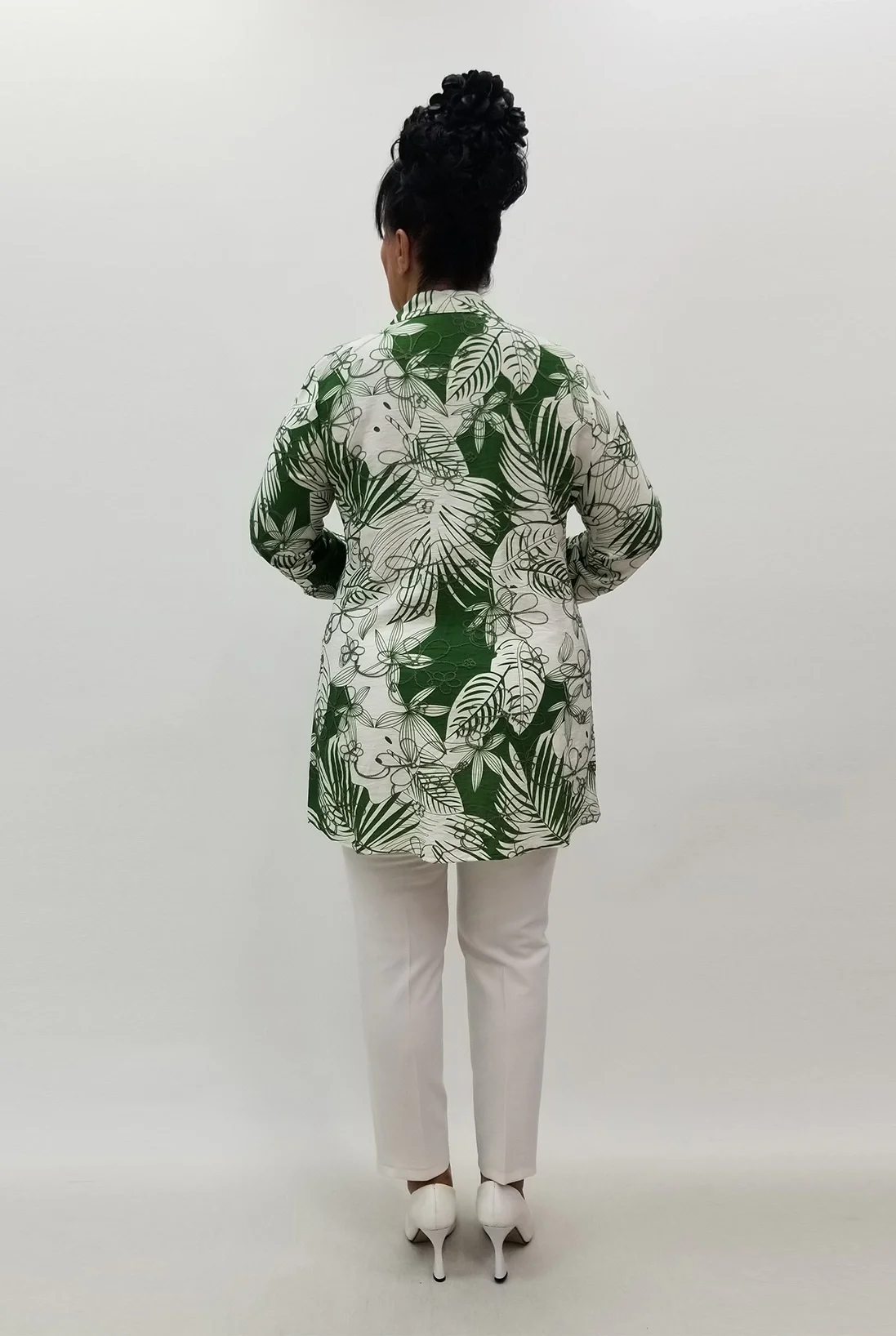 Miraggio Büyük Beden Gömlek 99594 YEŞİL/BEYAZ