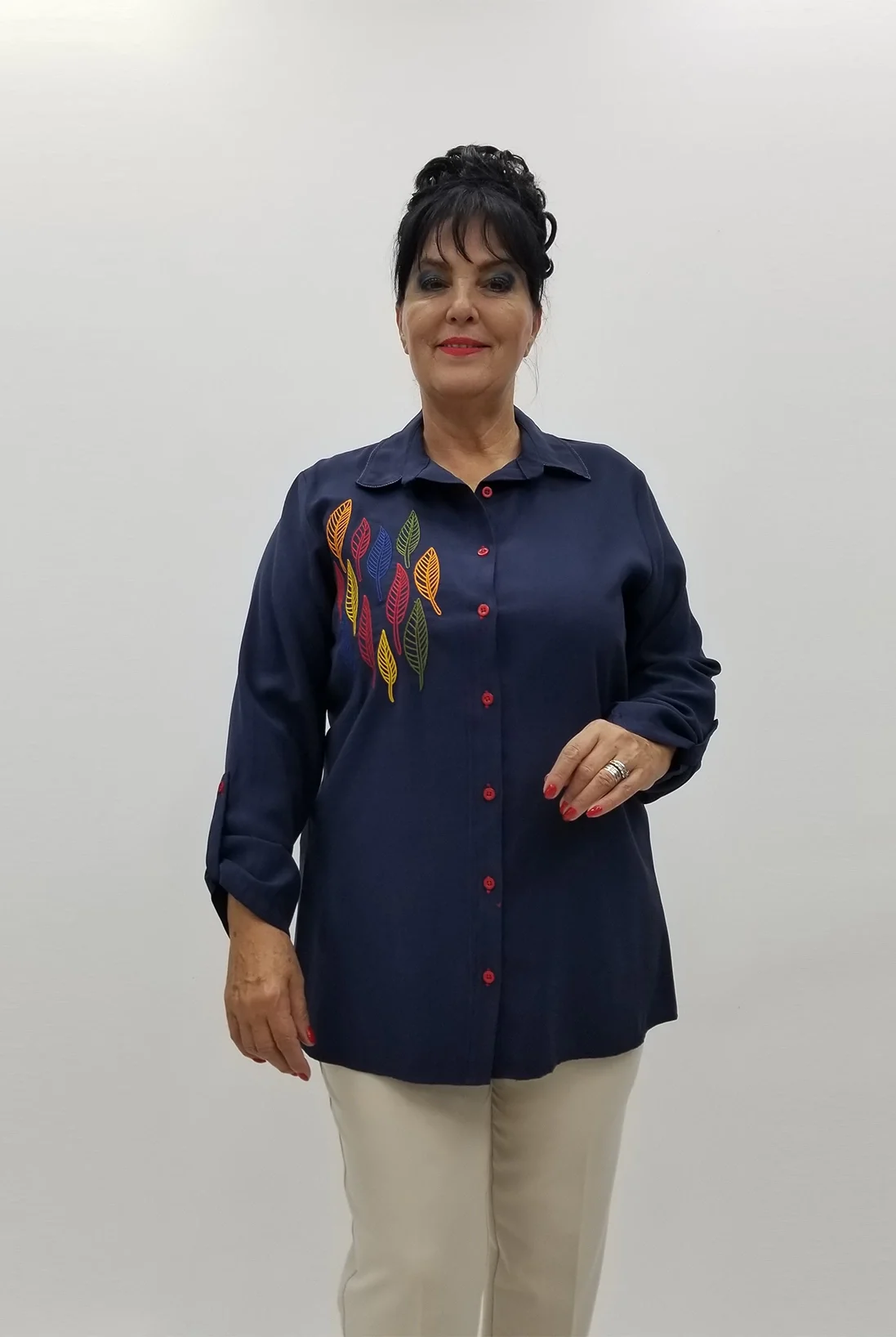 Miraggio Büyük Beden Gömlek 99670 LACİVERT