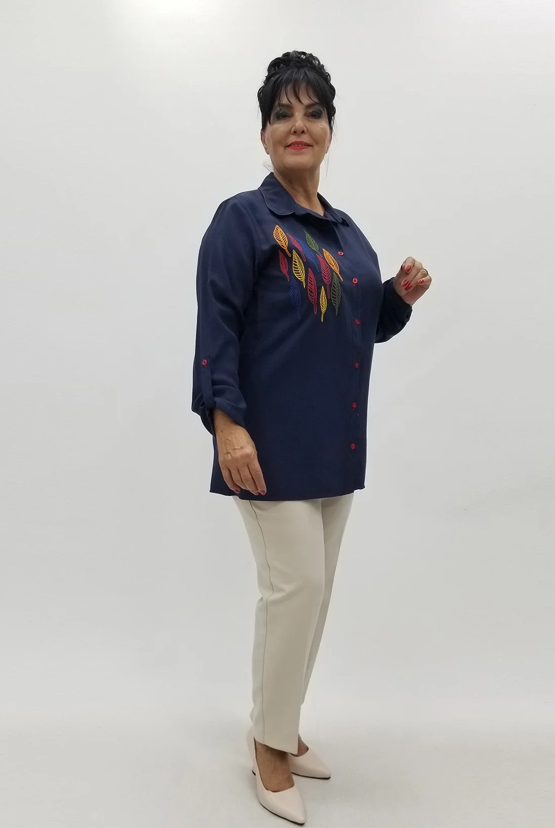 Miraggio Büyük Beden Gömlek 99670 LACİVERT