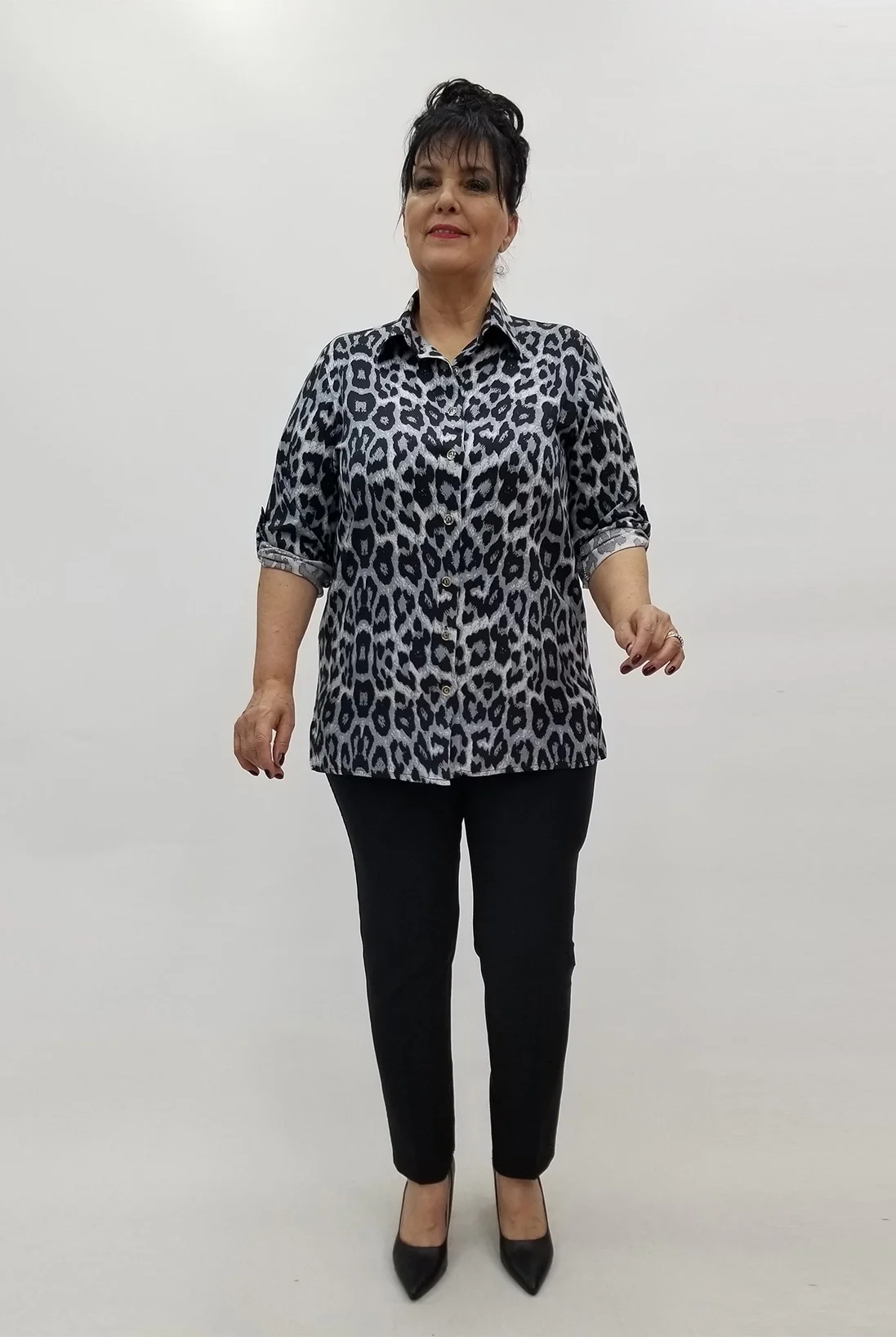 Miraggio Büyük Beden Gömlek 99695 GRİ