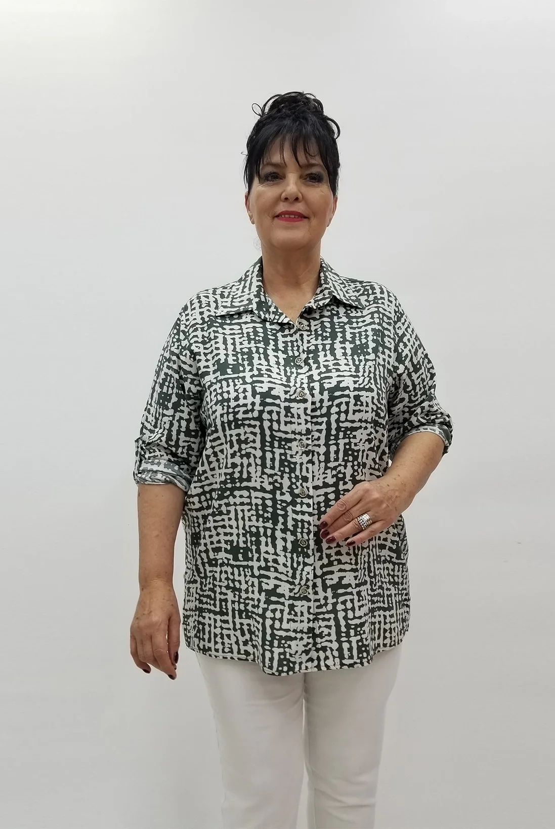 Miraggio Büyük Beden Gömlek 99696 HAKİ