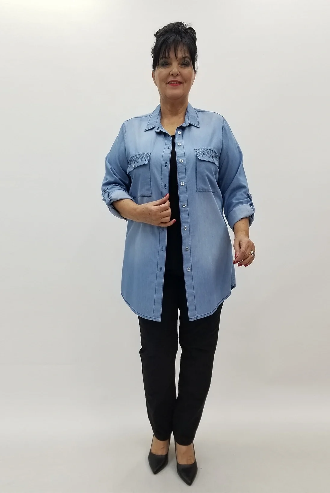 Miraggio Büyük Beden Gömlek 99739 KOT MAVİ